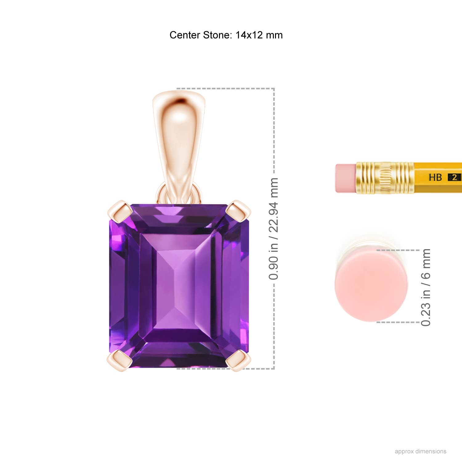 AAAA - Amethyst / 9.6 CT / 14 KT Rose Gold