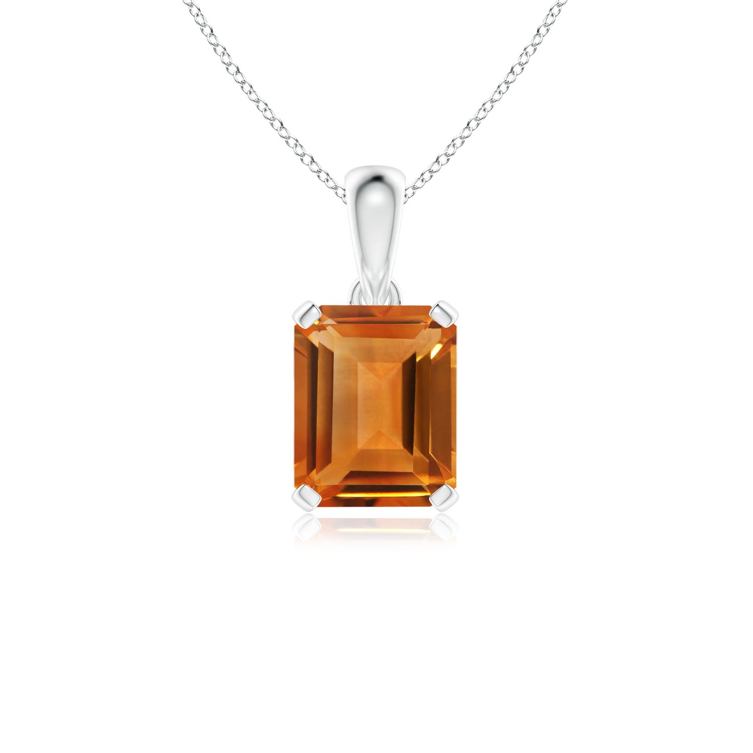 AAA - Citrine / 3.1 CT / 14 KT White Gold