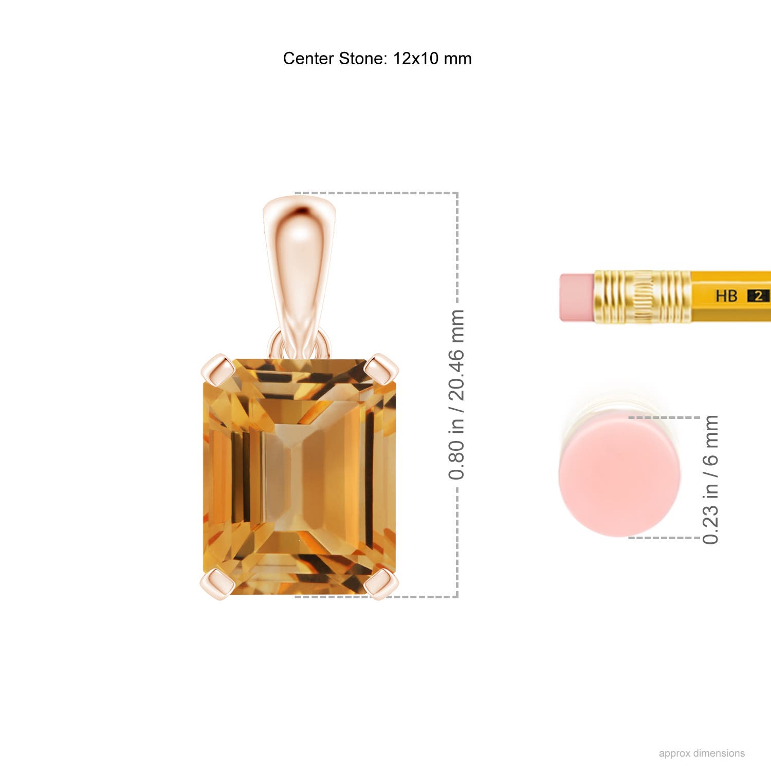 A - Citrine / 5.6 CT / 14 KT Rose Gold