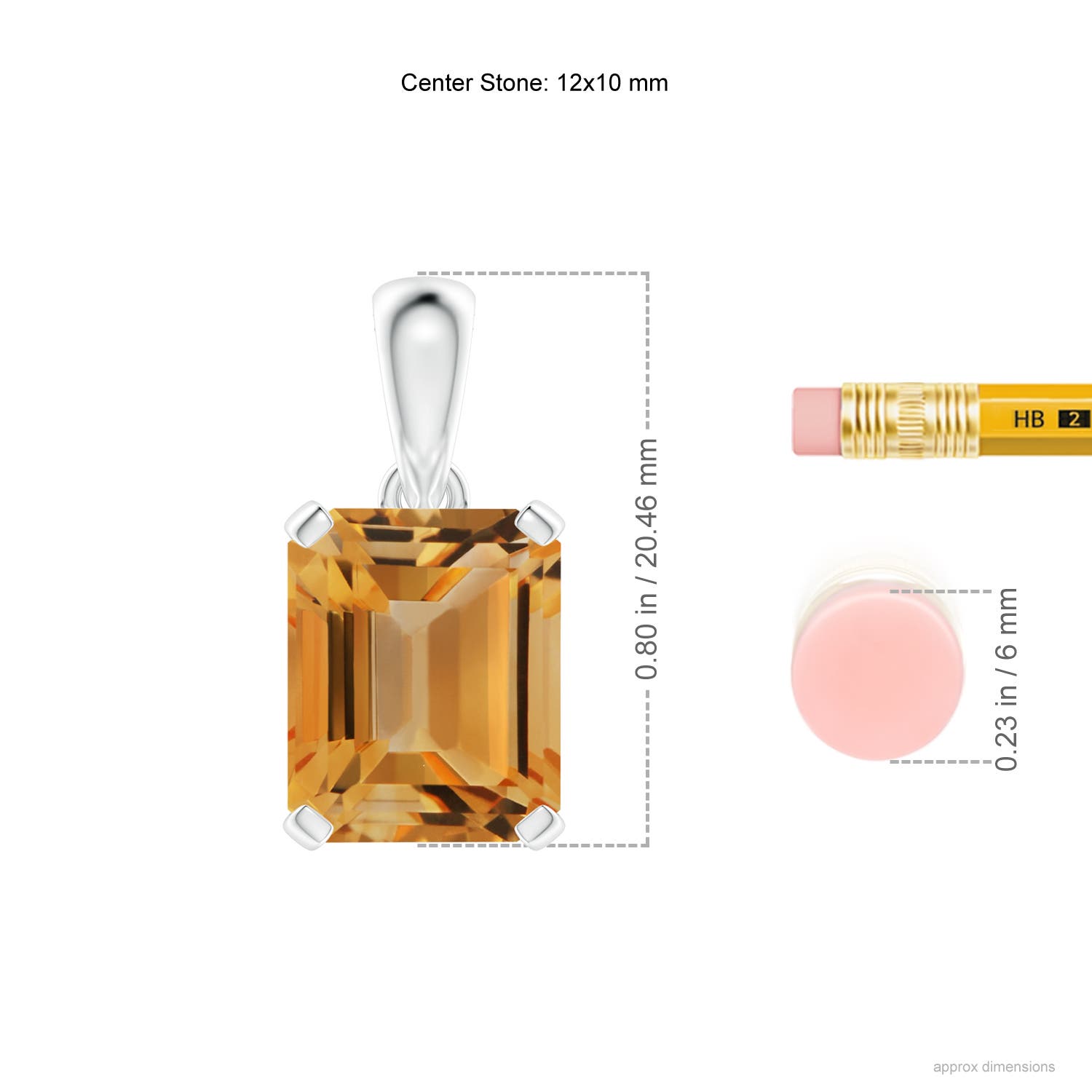 A - Citrine / 5.6 CT / 14 KT White Gold