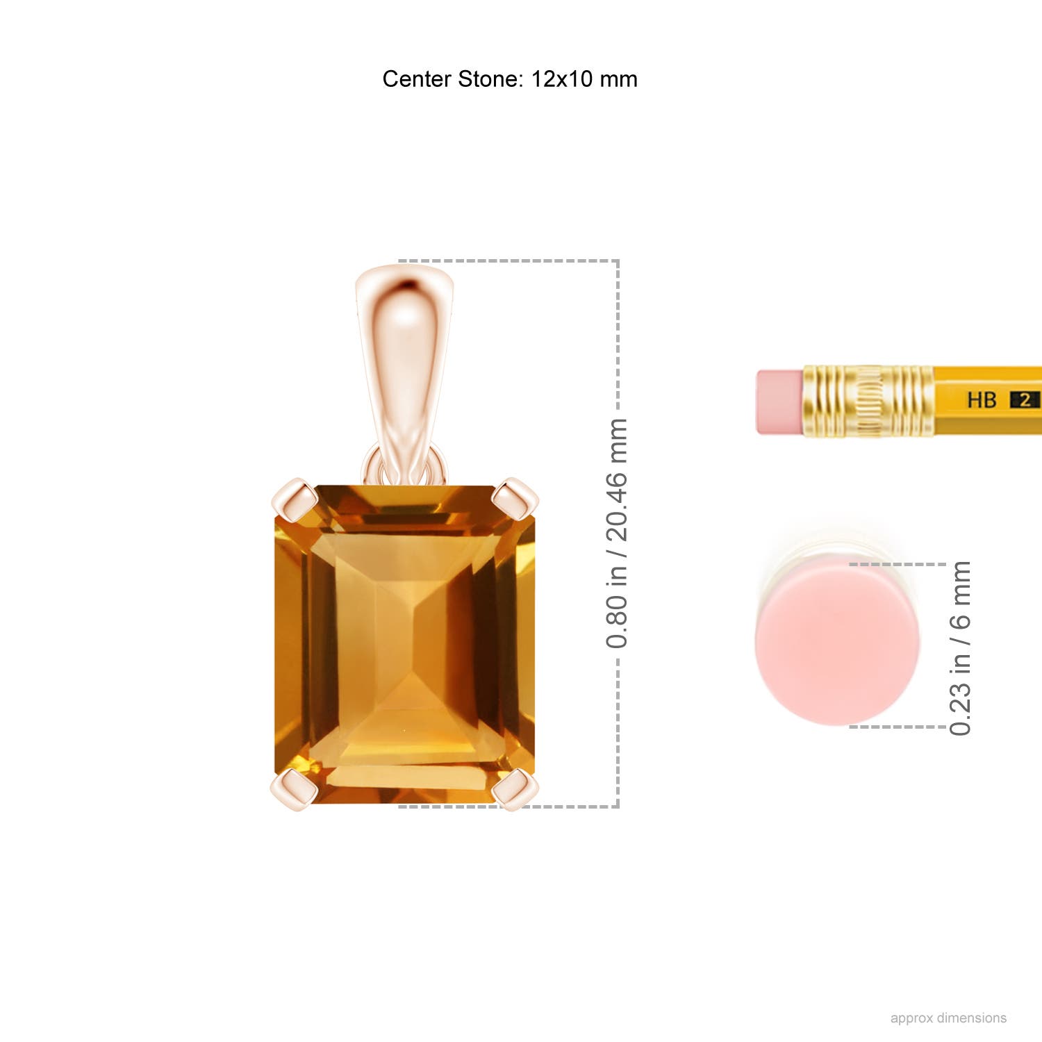 AA - Citrine / 5.6 CT / 14 KT Rose Gold