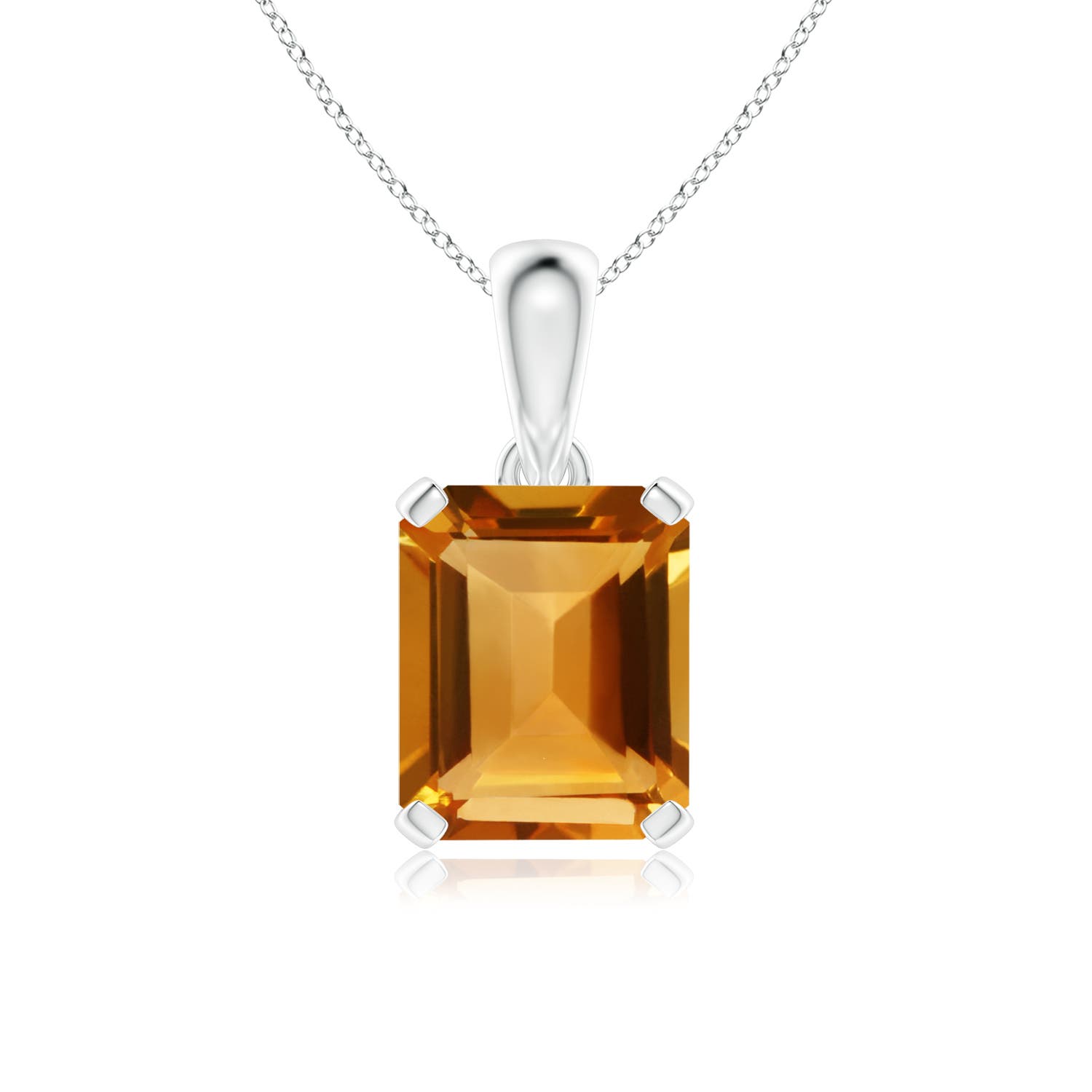 AA - Citrine / 5.6 CT / 14 KT White Gold