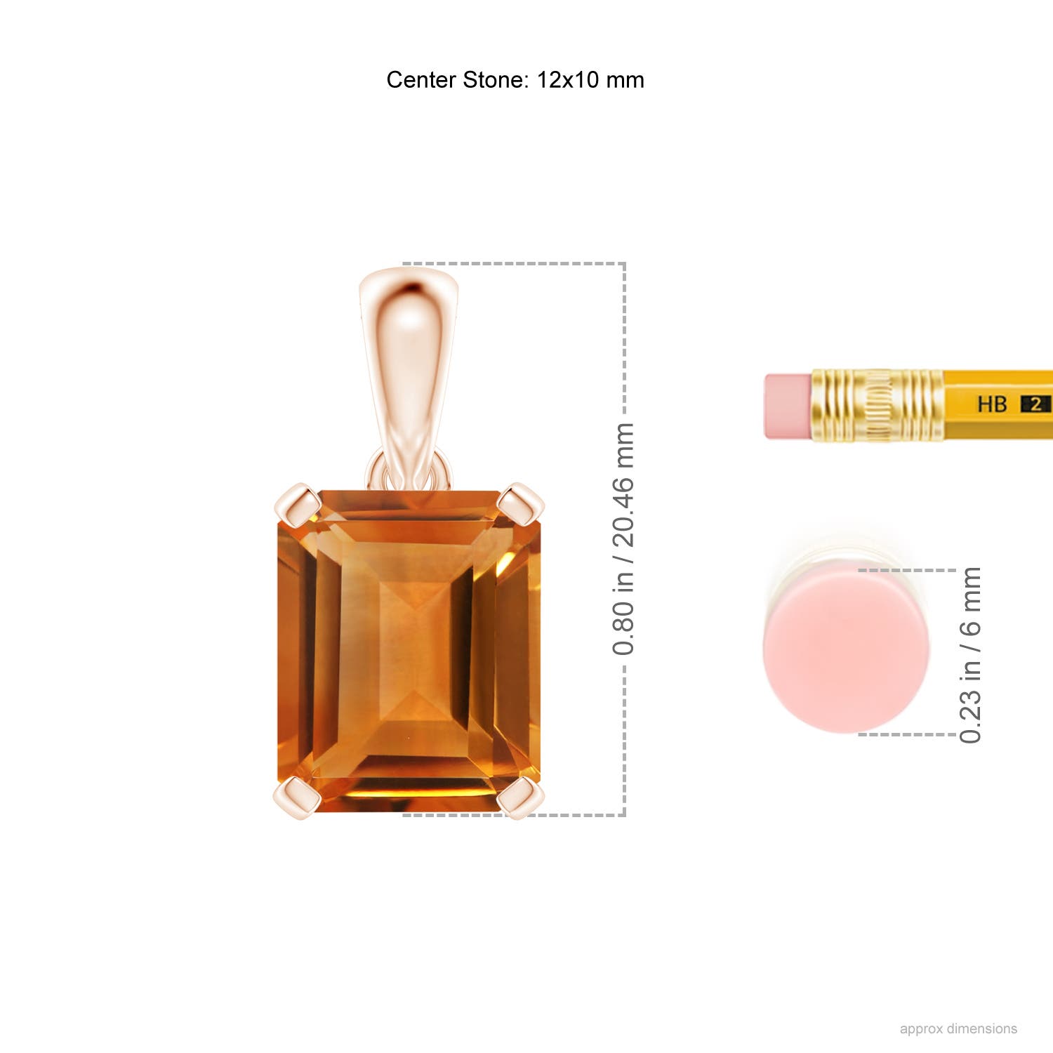 AAA - Citrine / 5.6 CT / 14 KT Rose Gold