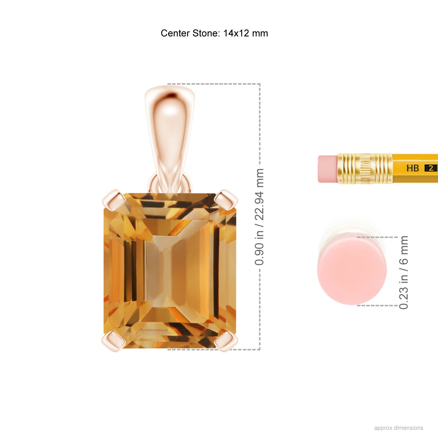 A - Citrine / 9.6 CT / 14 KT Rose Gold