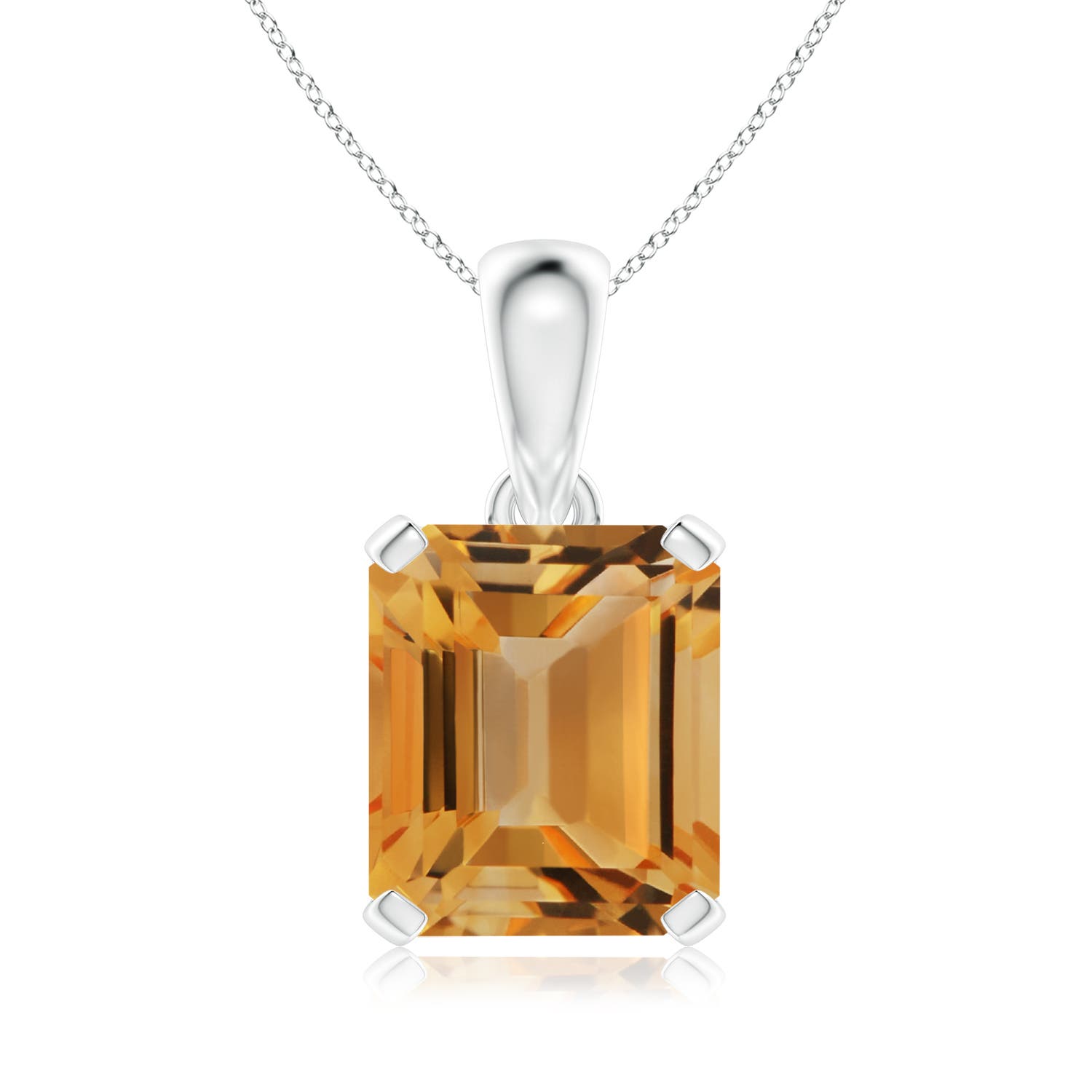 A - Citrine / 9.6 CT / 14 KT White Gold