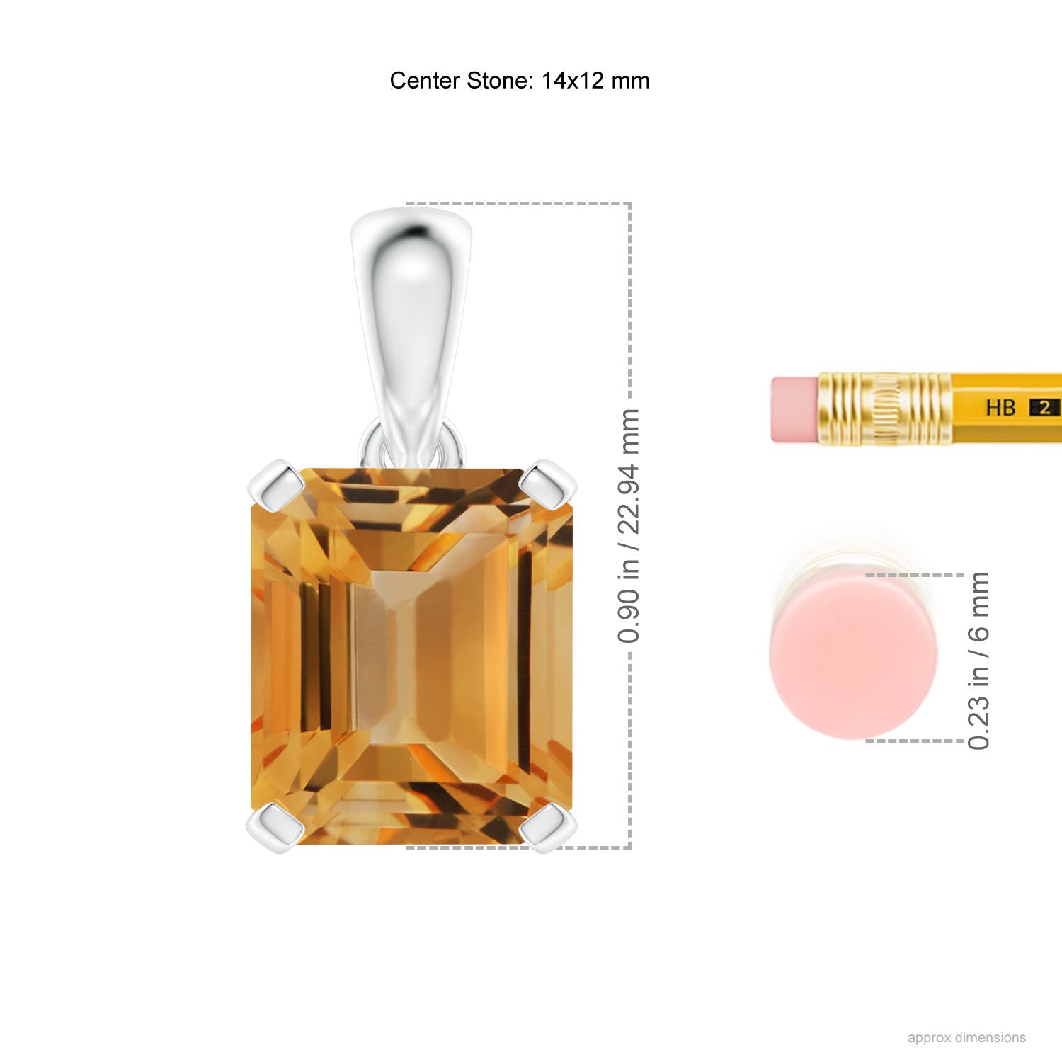 A - Citrine / 9.6 CT / 14 KT White Gold