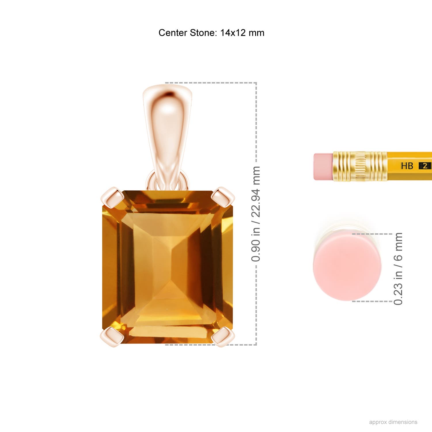 AA - Citrine / 9.6 CT / 14 KT Rose Gold