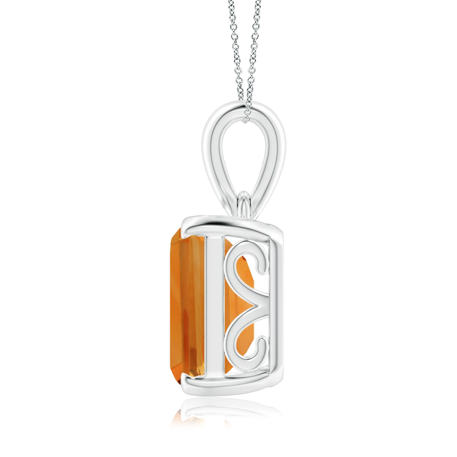 AA - Citrine / 9.6 CT / 14 KT White Gold