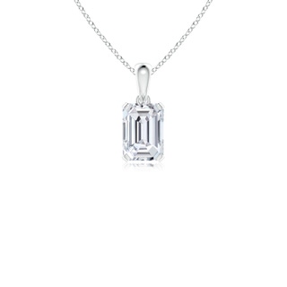 7x5mm HSI2 Emerald-Cut Diamond Solitaire Pendant in P950 Platinum