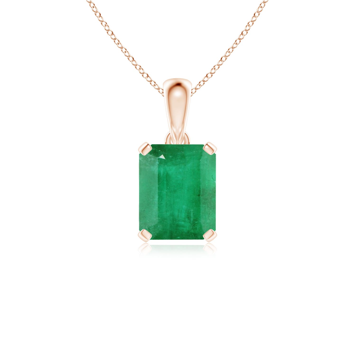 A - Emerald / 2.85 CT / 14 KT Rose Gold