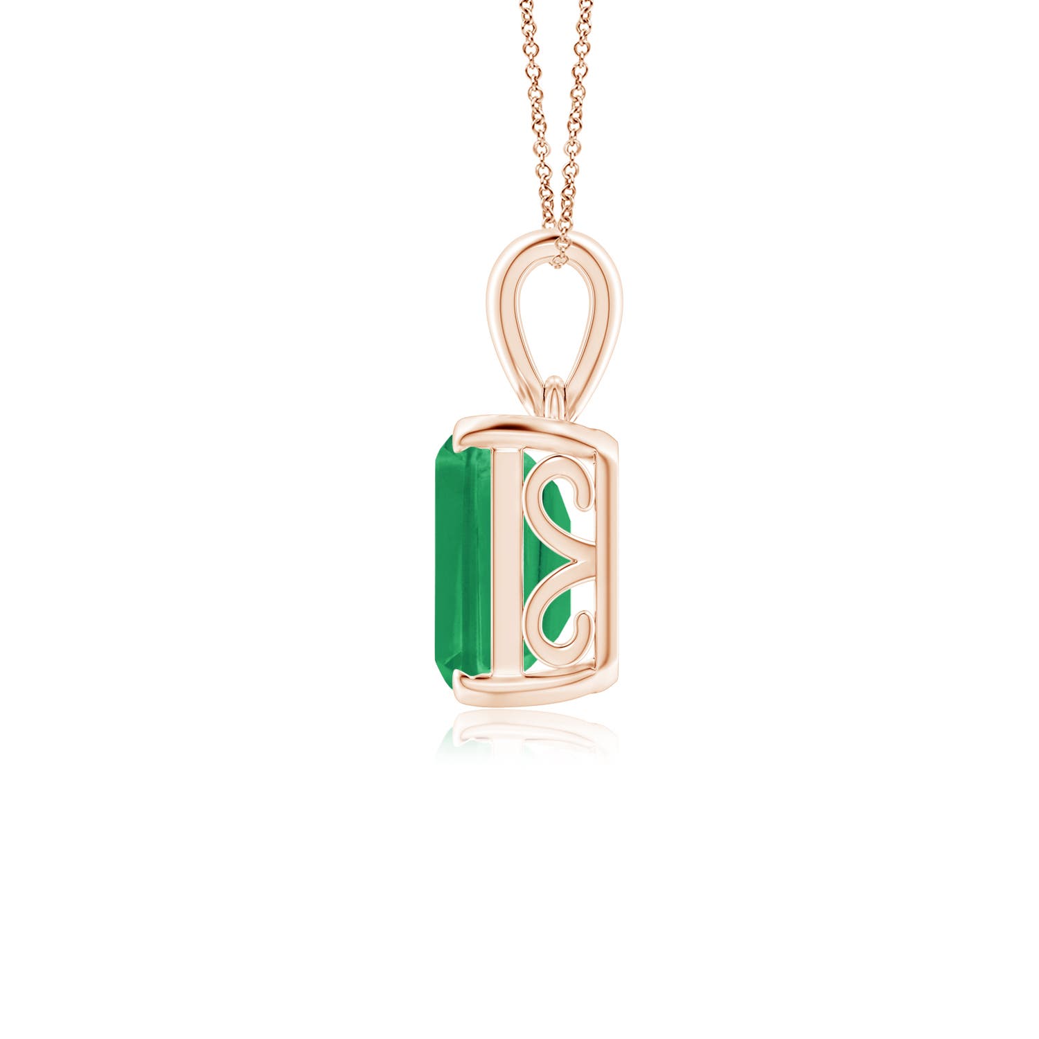 A - Emerald / 2.85 CT / 14 KT Rose Gold