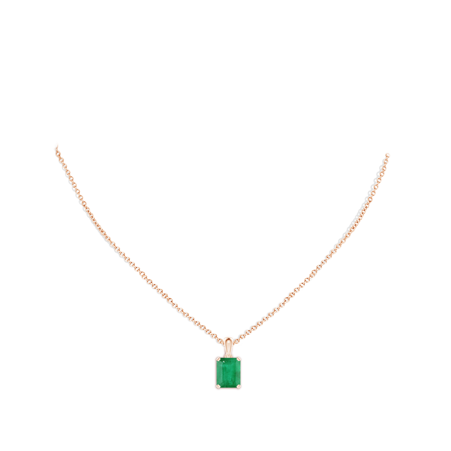 A - Emerald / 2.85 CT / 14 KT Rose Gold