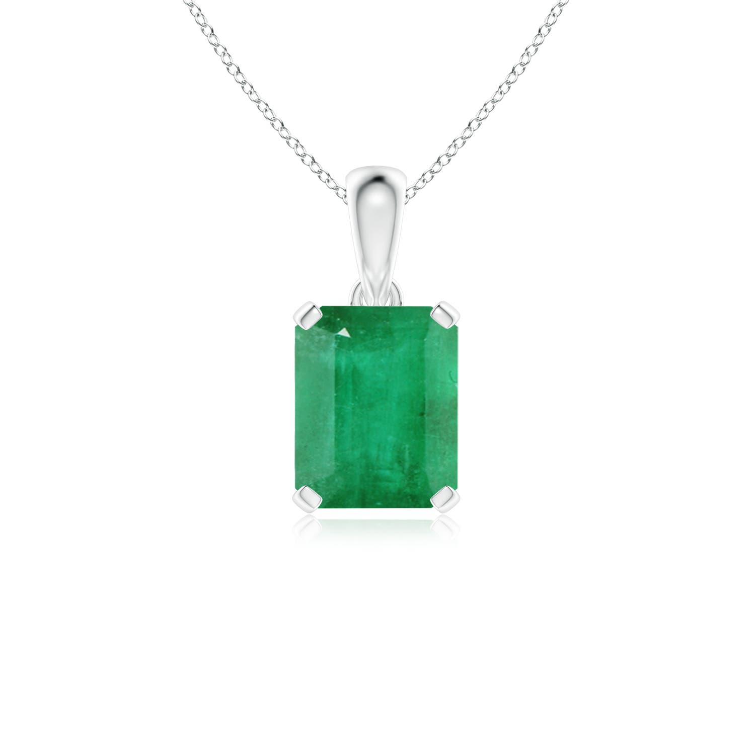 A - Emerald / 2.85 CT / 14 KT White Gold