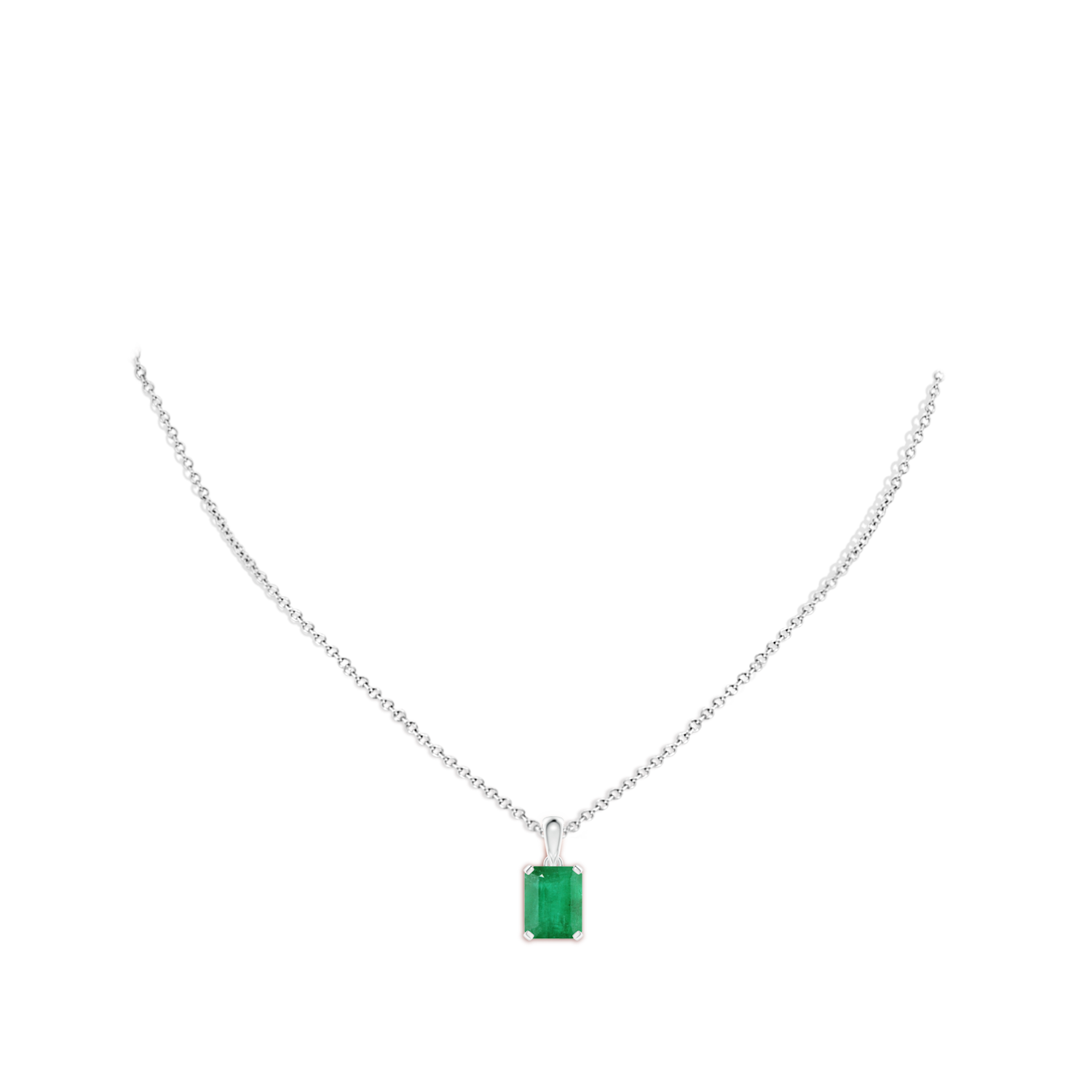 A - Emerald / 2.85 CT / 14 KT White Gold