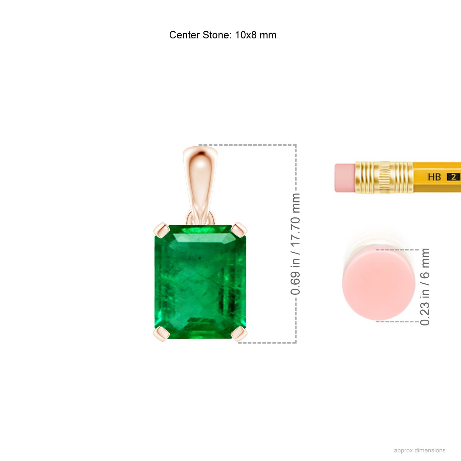 AAA - Emerald / 2.85 CT / 14 KT Rose Gold