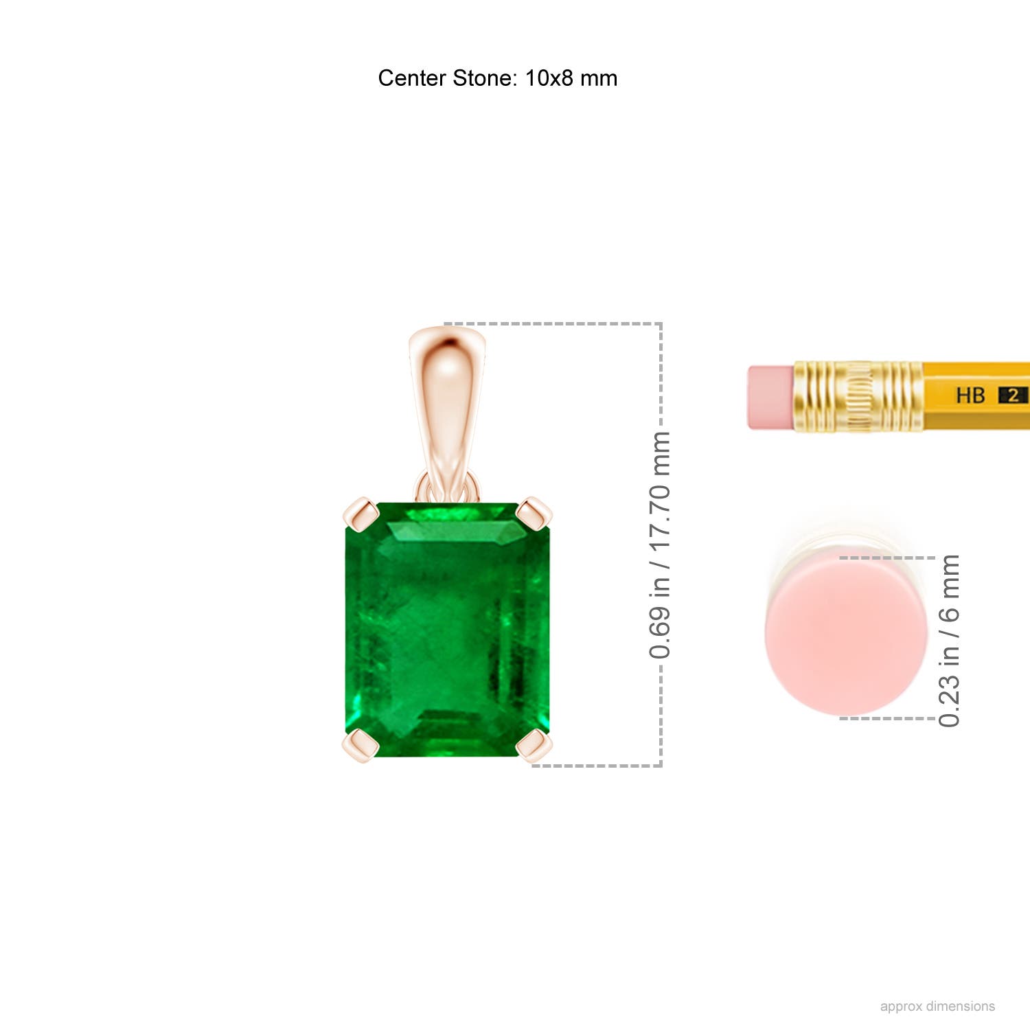 AAAA - Emerald / 2.85 CT / 14 KT Rose Gold