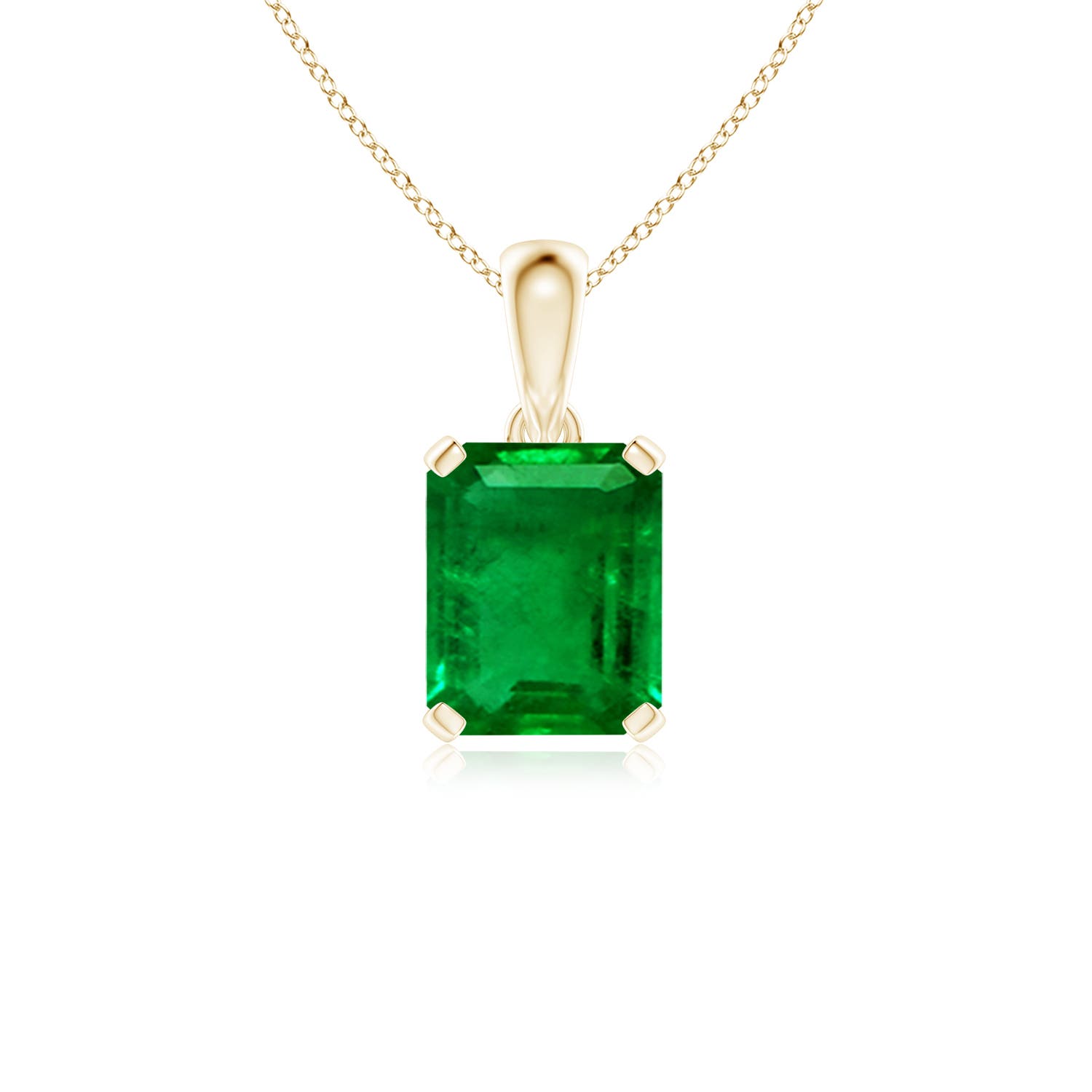 AAAA - Emerald / 2.85 CT / 14 KT Yellow Gold