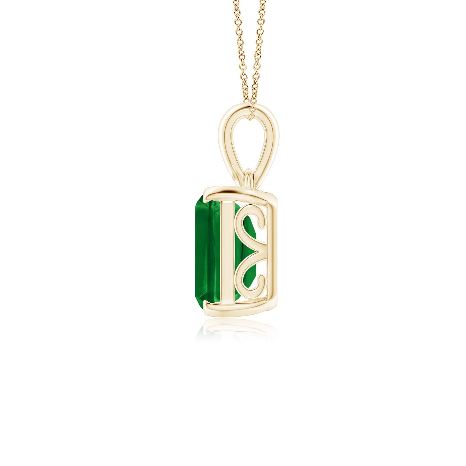 AAAA - Emerald / 2.85 CT / 14 KT Yellow Gold