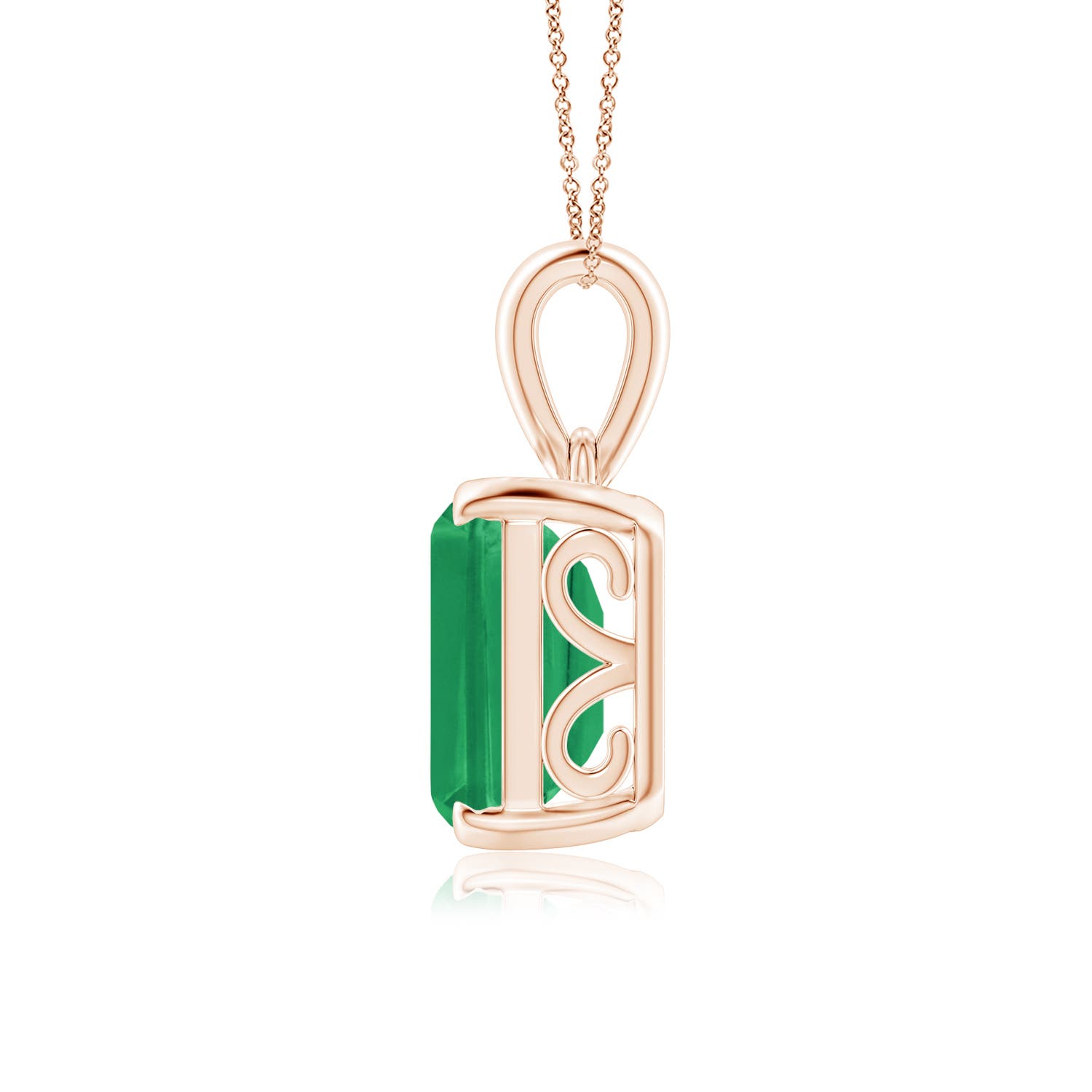 A - Emerald / 5.75 CT / 14 KT Rose Gold