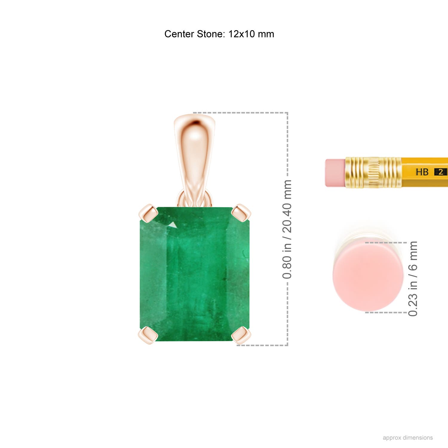 A - Emerald / 5.75 CT / 14 KT Rose Gold