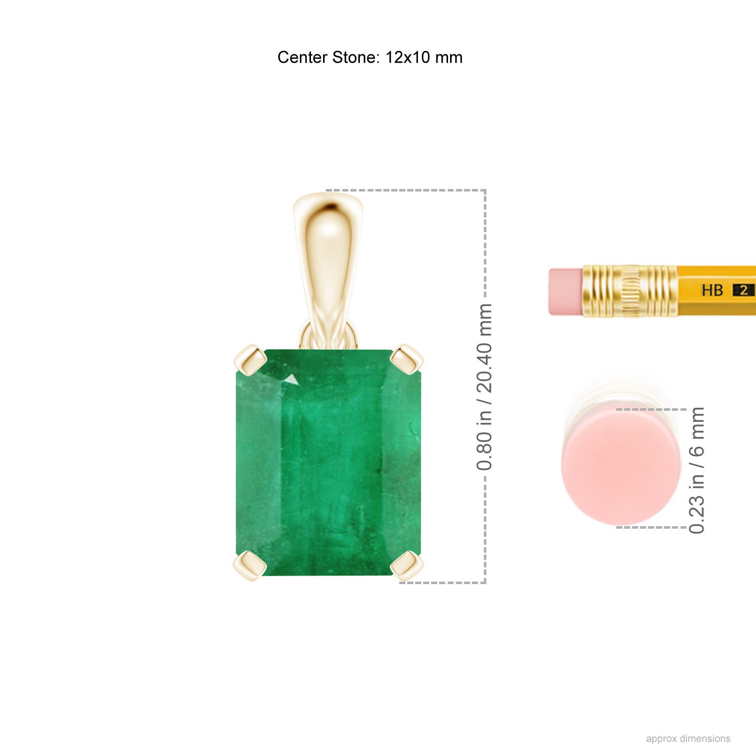 A - Emerald / 5.75 CT / 14 KT Yellow Gold