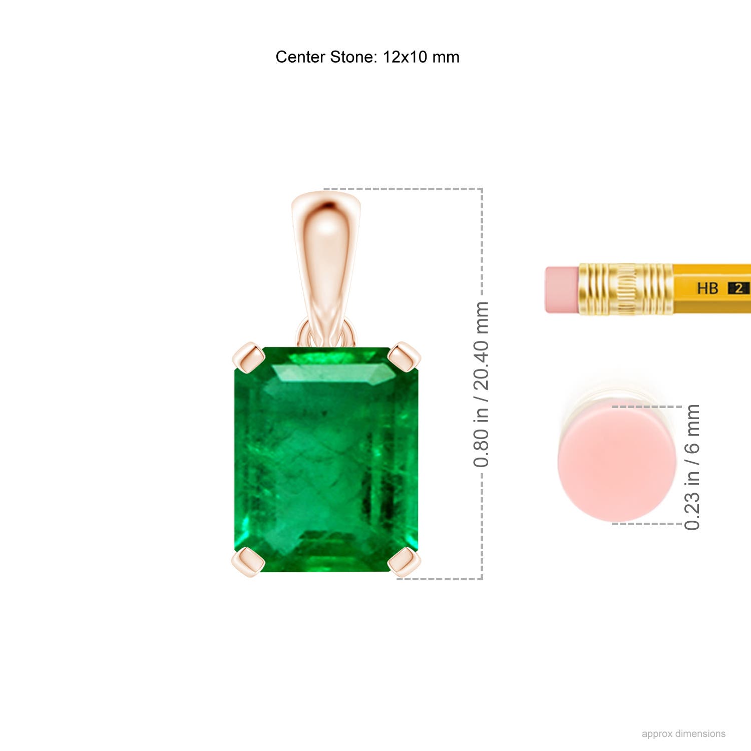 AAA - Emerald / 5.75 CT / 14 KT Rose Gold