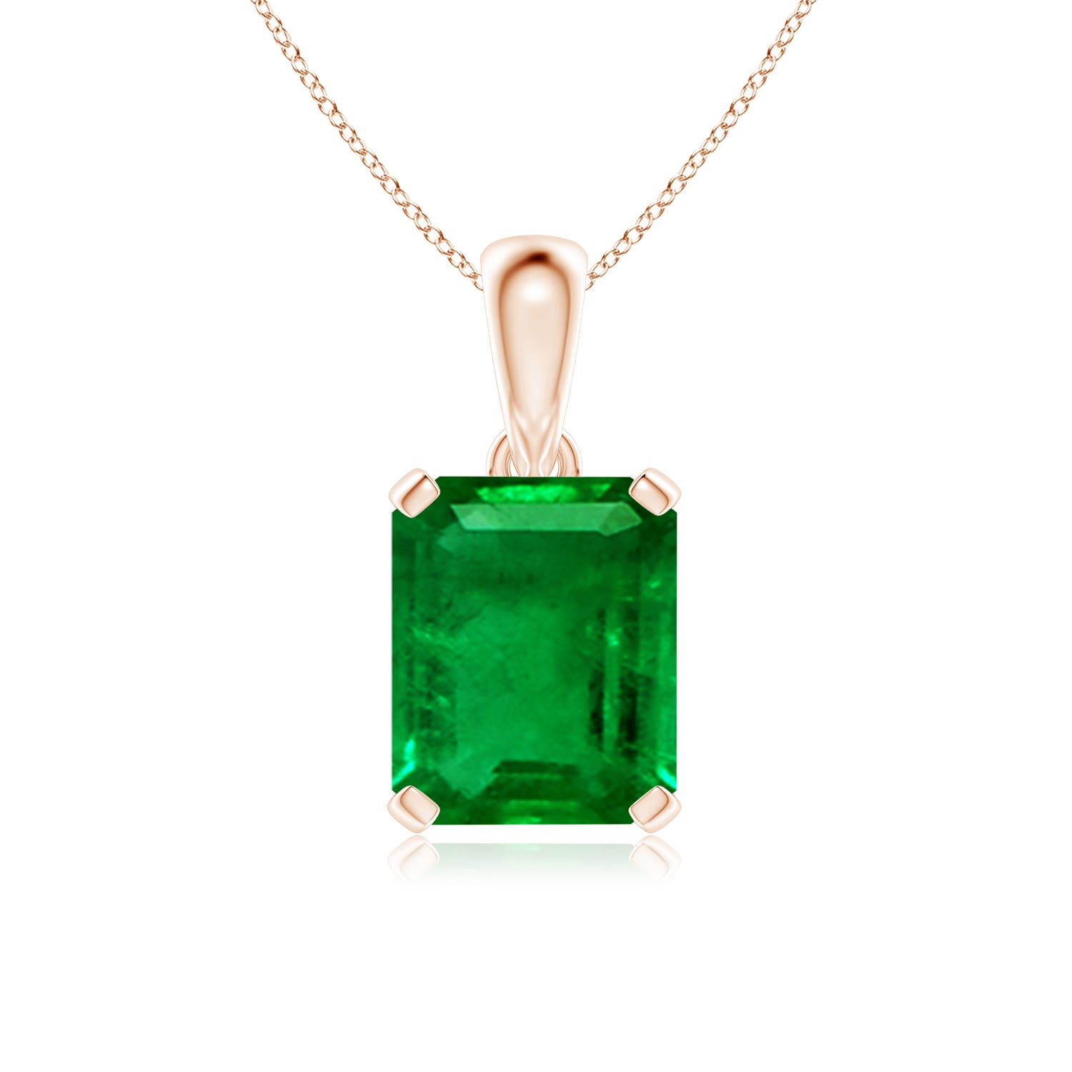 AAAA - Emerald / 5.75 CT / 14 KT Rose Gold