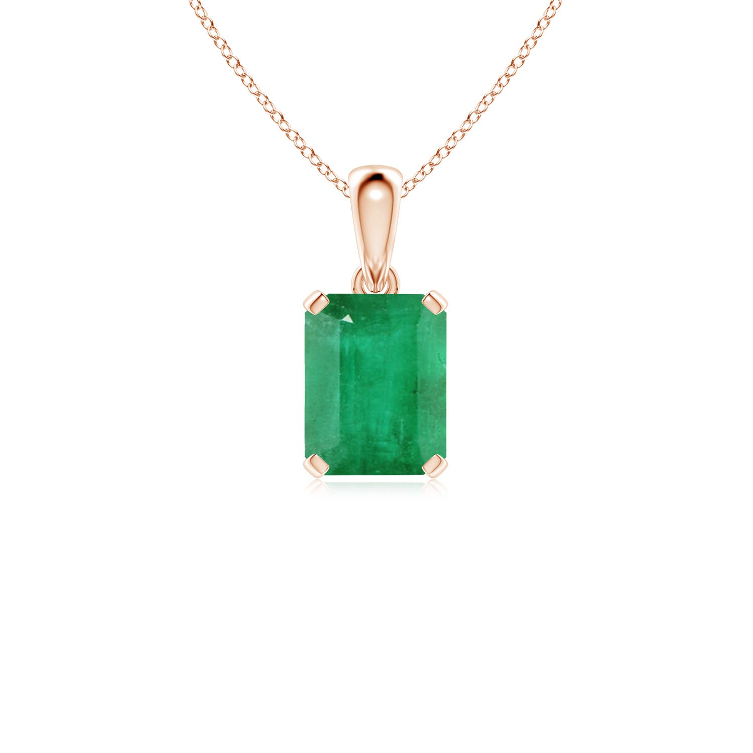 A - Emerald / 2.25 CT / 14 KT Rose Gold