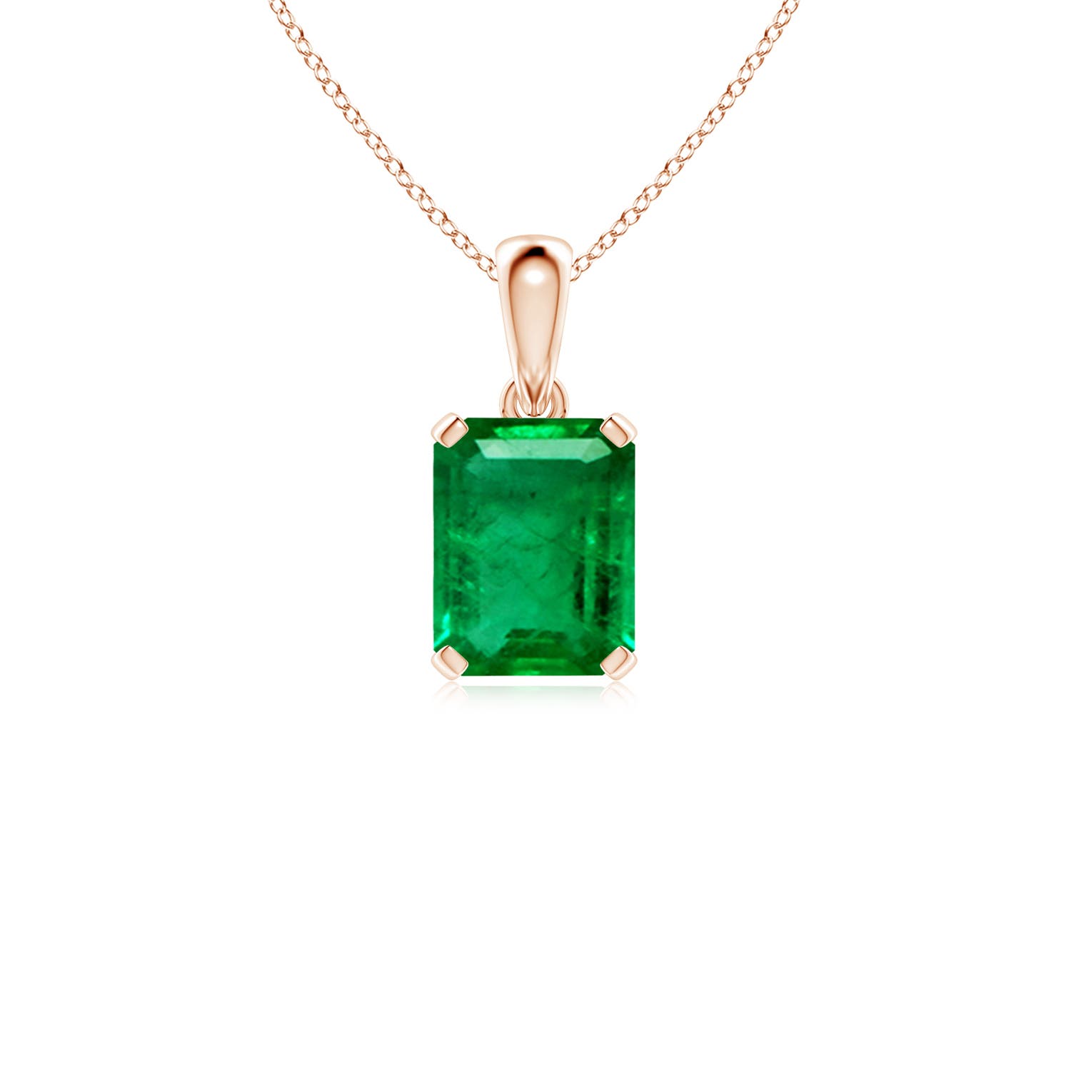 AAA - Emerald / 2.25 CT / 14 KT Rose Gold