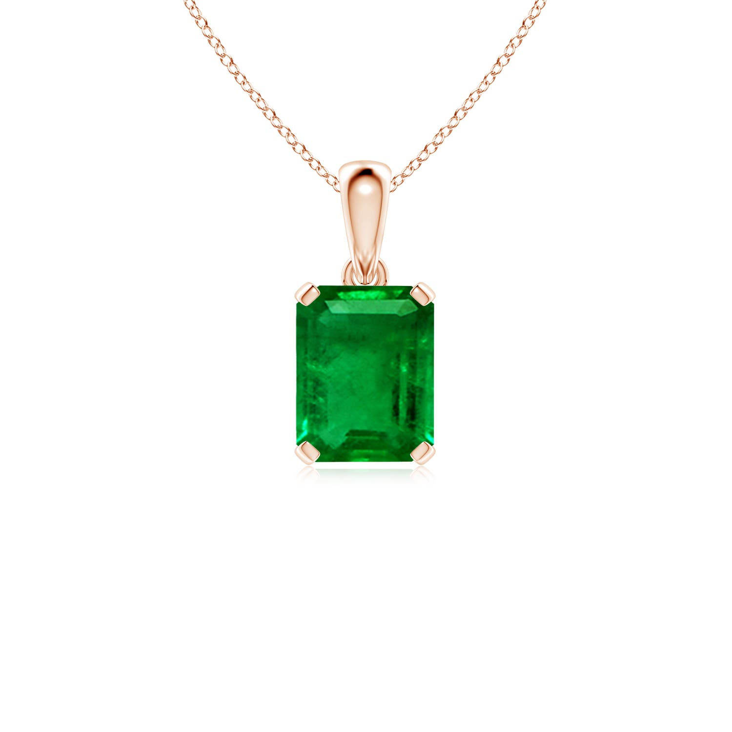 AAAA - Emerald / 2.25 CT / 14 KT Rose Gold