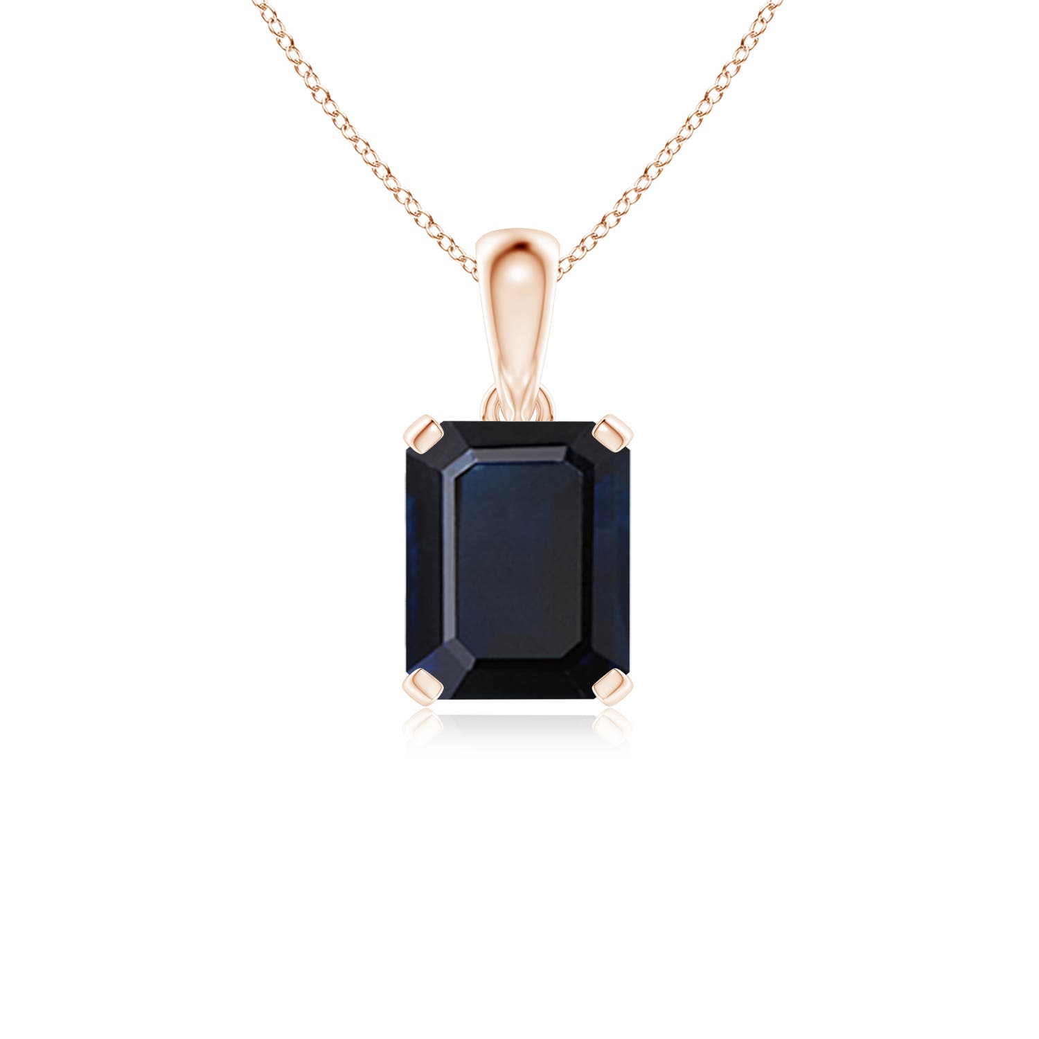 A - Blue Sapphire / 3.4 CT / 14 KT Rose Gold