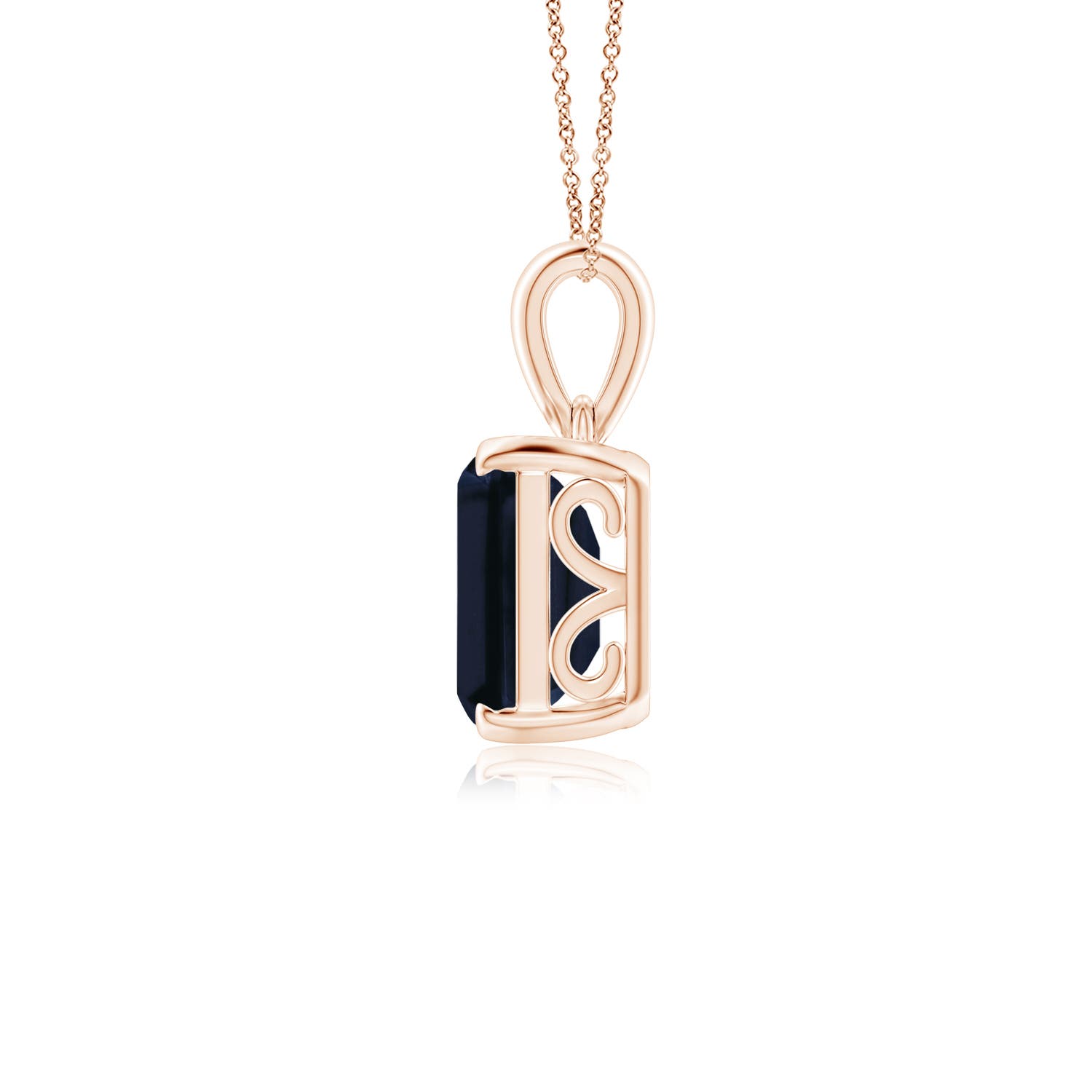 A - Blue Sapphire / 3.4 CT / 14 KT Rose Gold