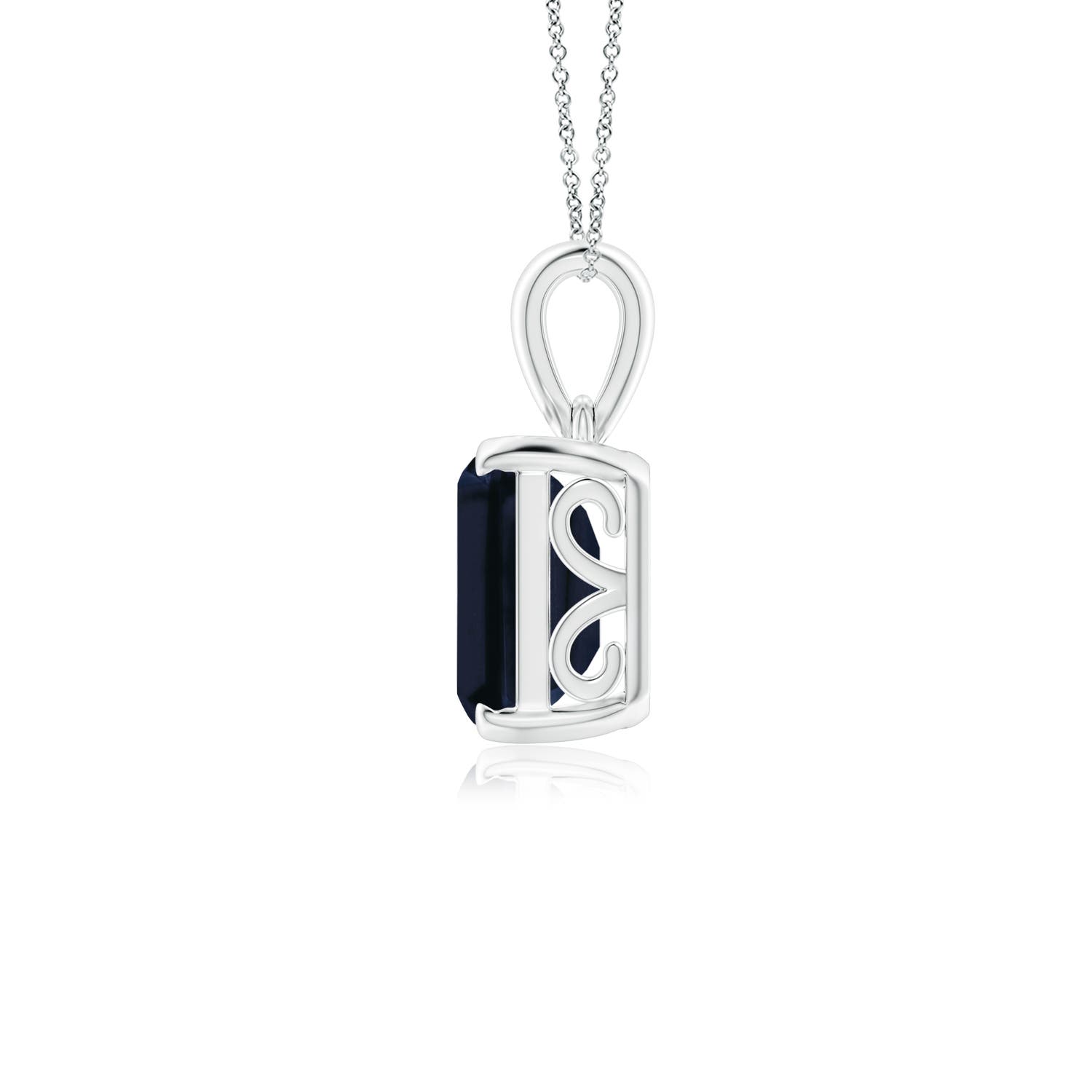 A - Blue Sapphire / 3.4 CT / 14 KT White Gold