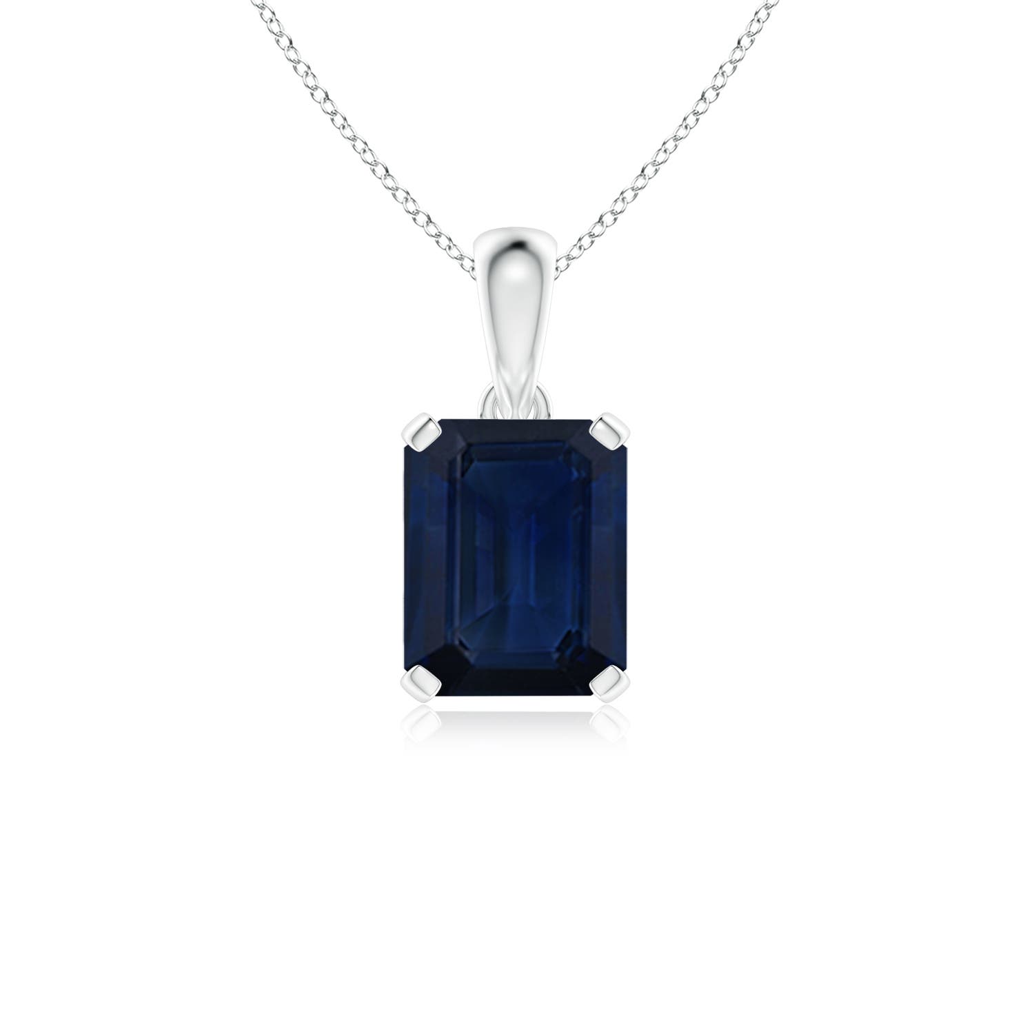 AA - Blue Sapphire / 3.4 CT / 14 KT White Gold