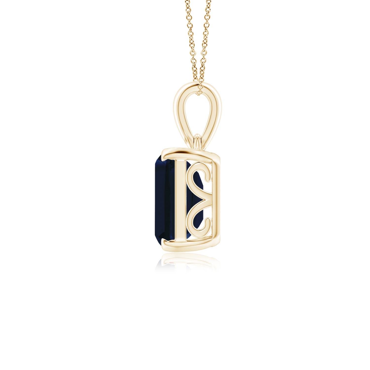 AA - Blue Sapphire / 3.4 CT / 14 KT Yellow Gold