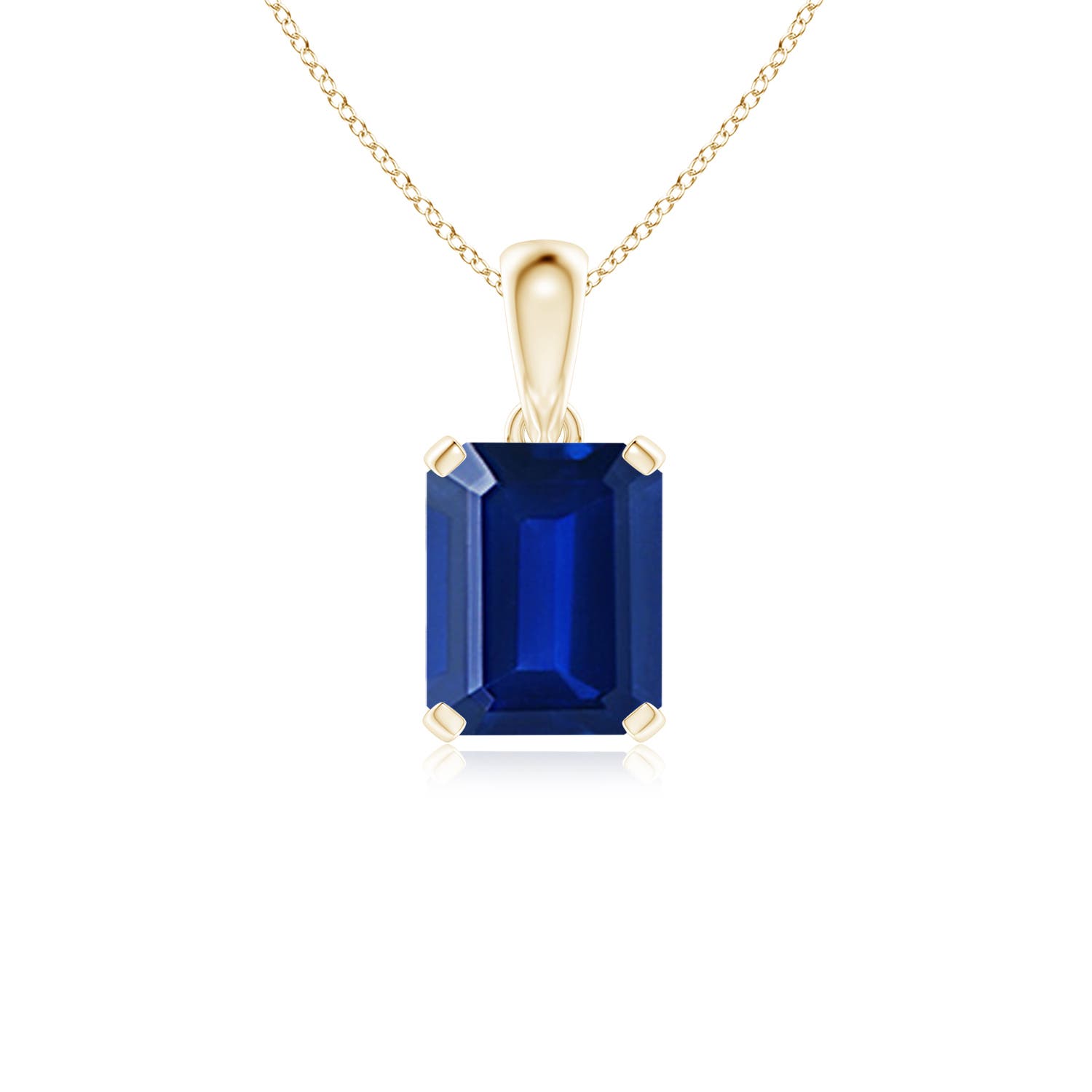 AAAA - Blue Sapphire / 3.4 CT / 14 KT Yellow Gold