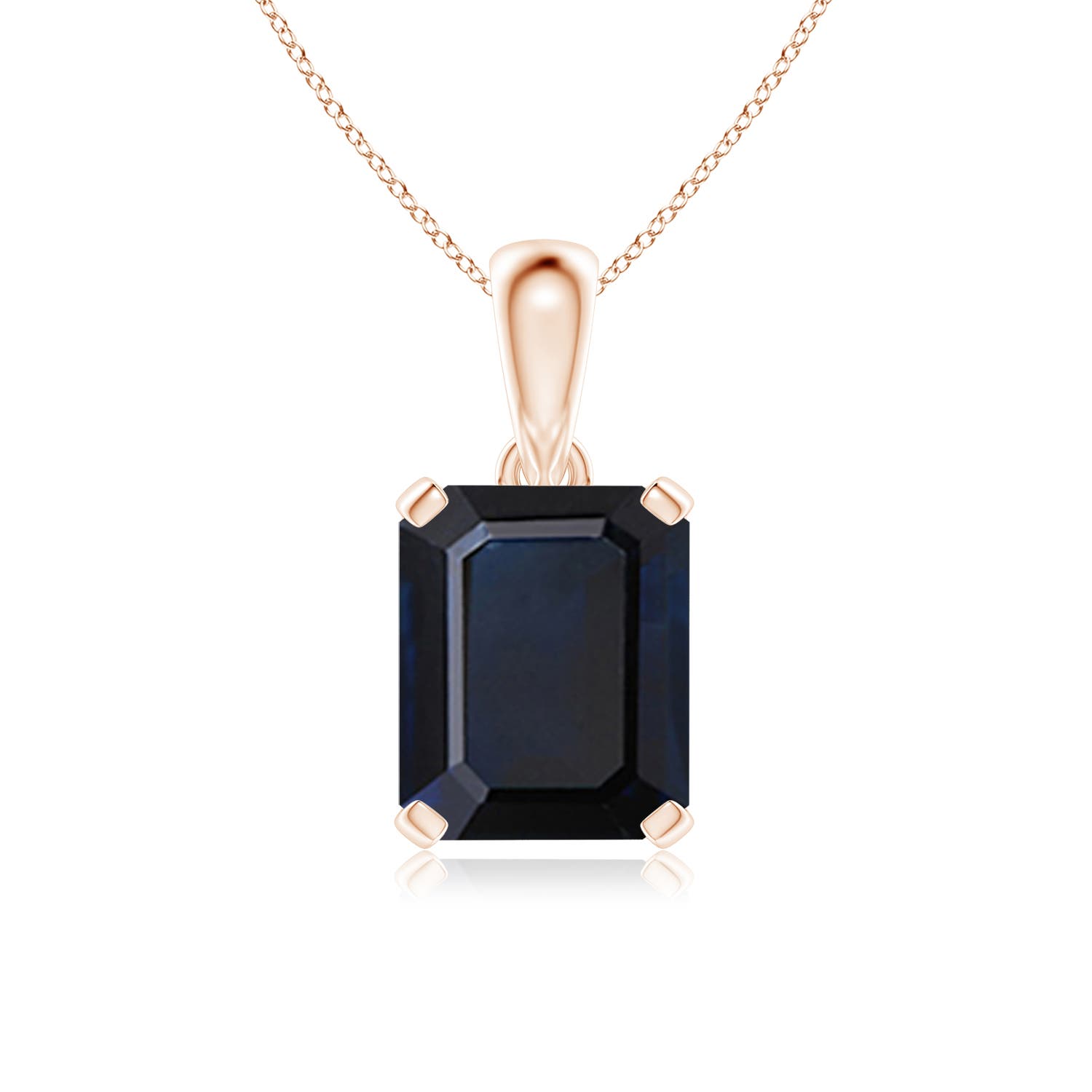 A - Blue Sapphire / 5.5 CT / 14 KT Rose Gold