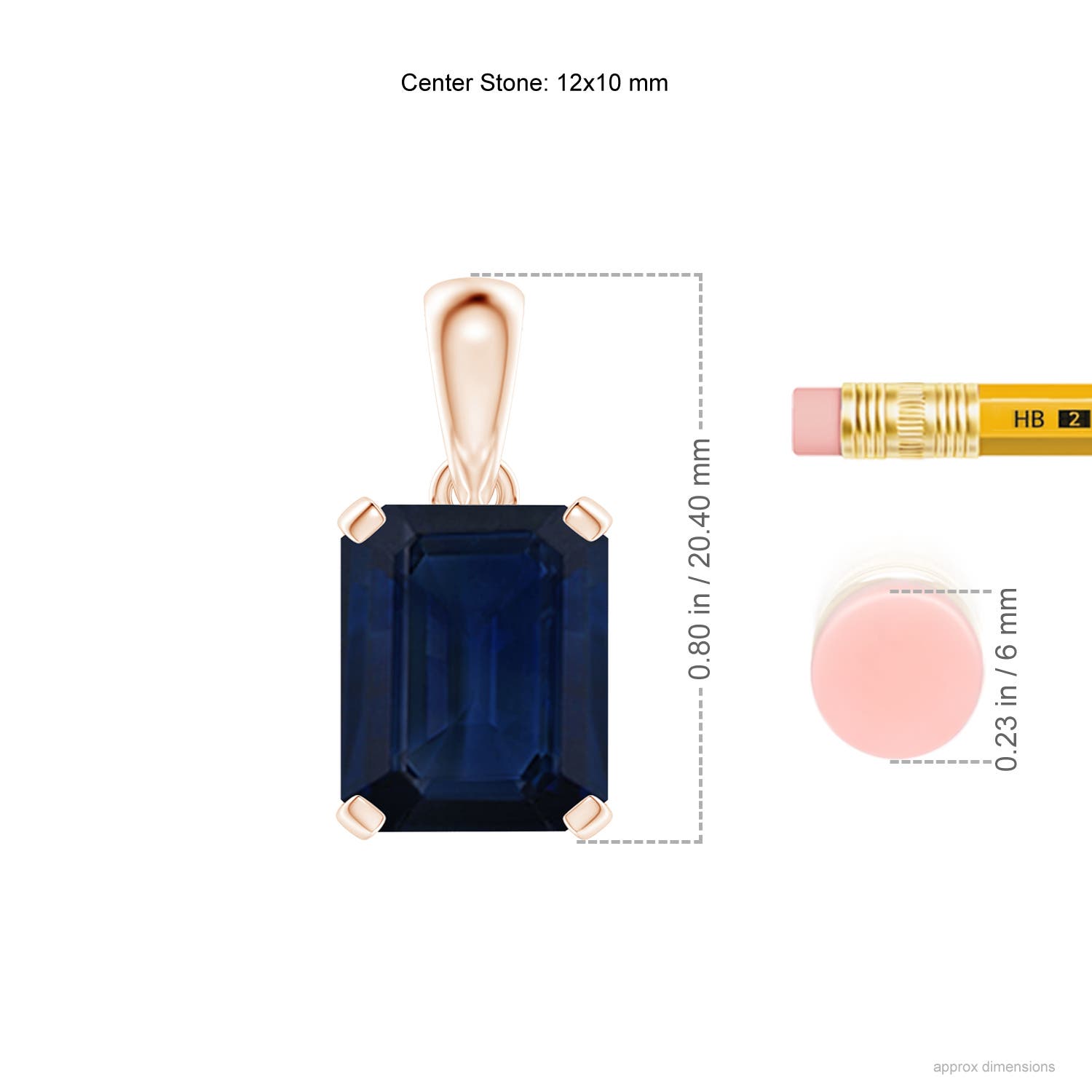 AA - Blue Sapphire / 5.5 CT / 14 KT Rose Gold