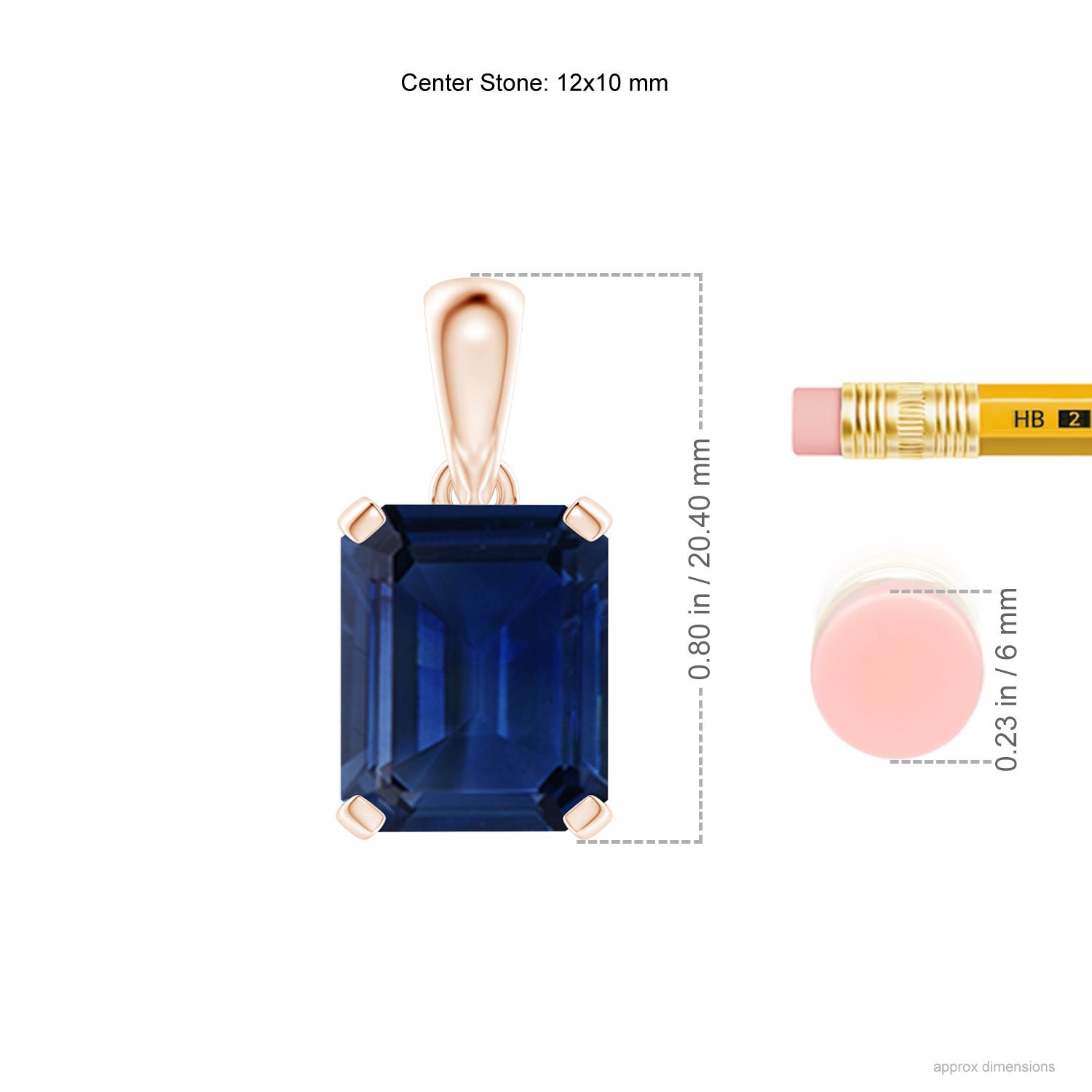 AAA - Blue Sapphire / 5.5 CT / 14 KT Rose Gold