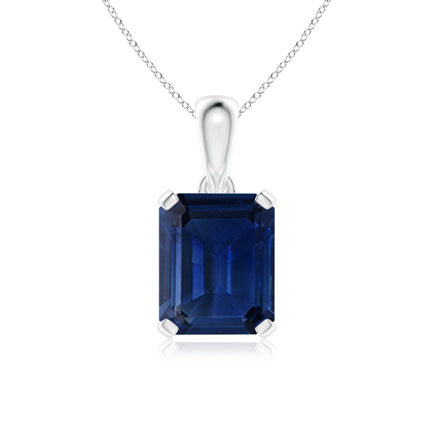 AAA - Blue Sapphire / 5.5 CT / 14 KT White Gold