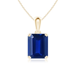 Emerald Cut Lab-Grown Lab Grown Blue Sapphire