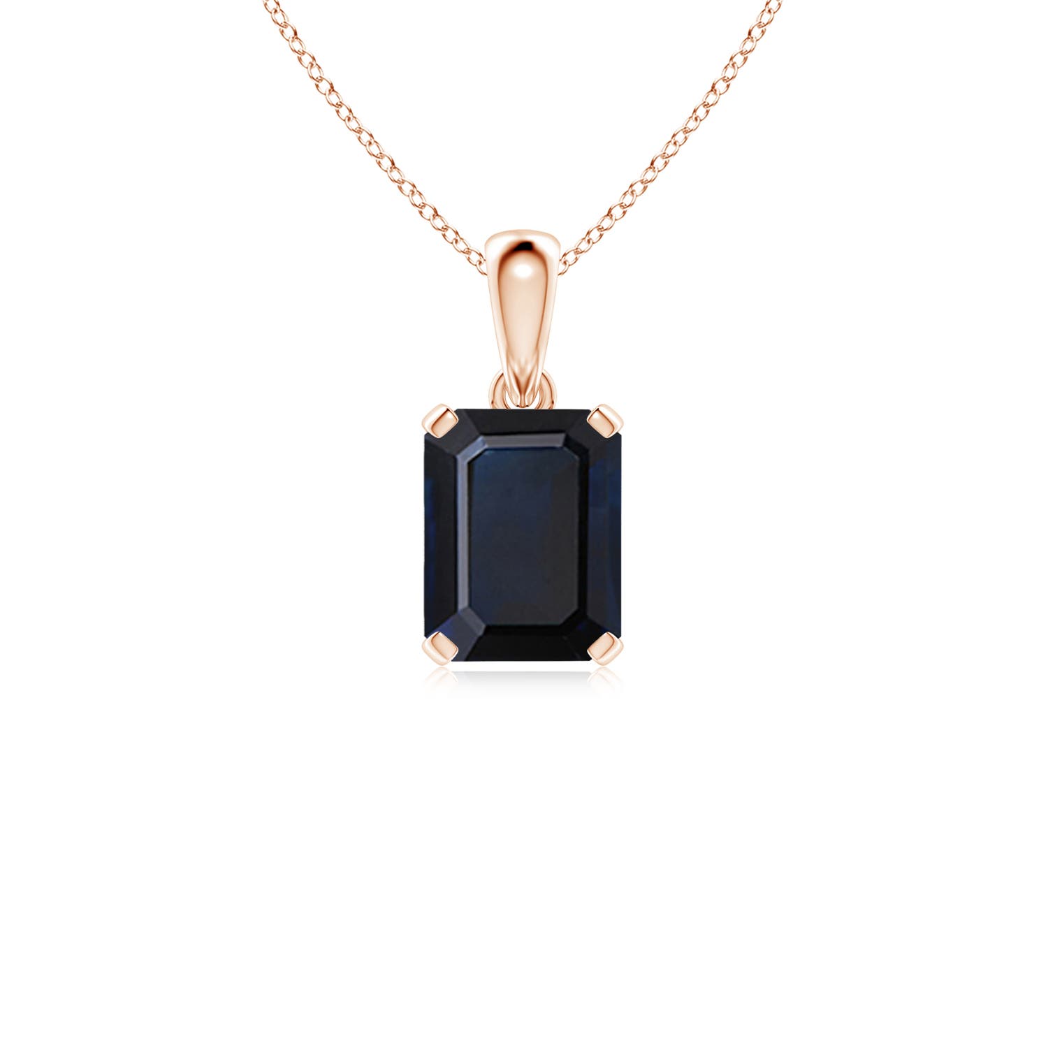 A - Blue Sapphire / 2.45 CT / 14 KT Rose Gold