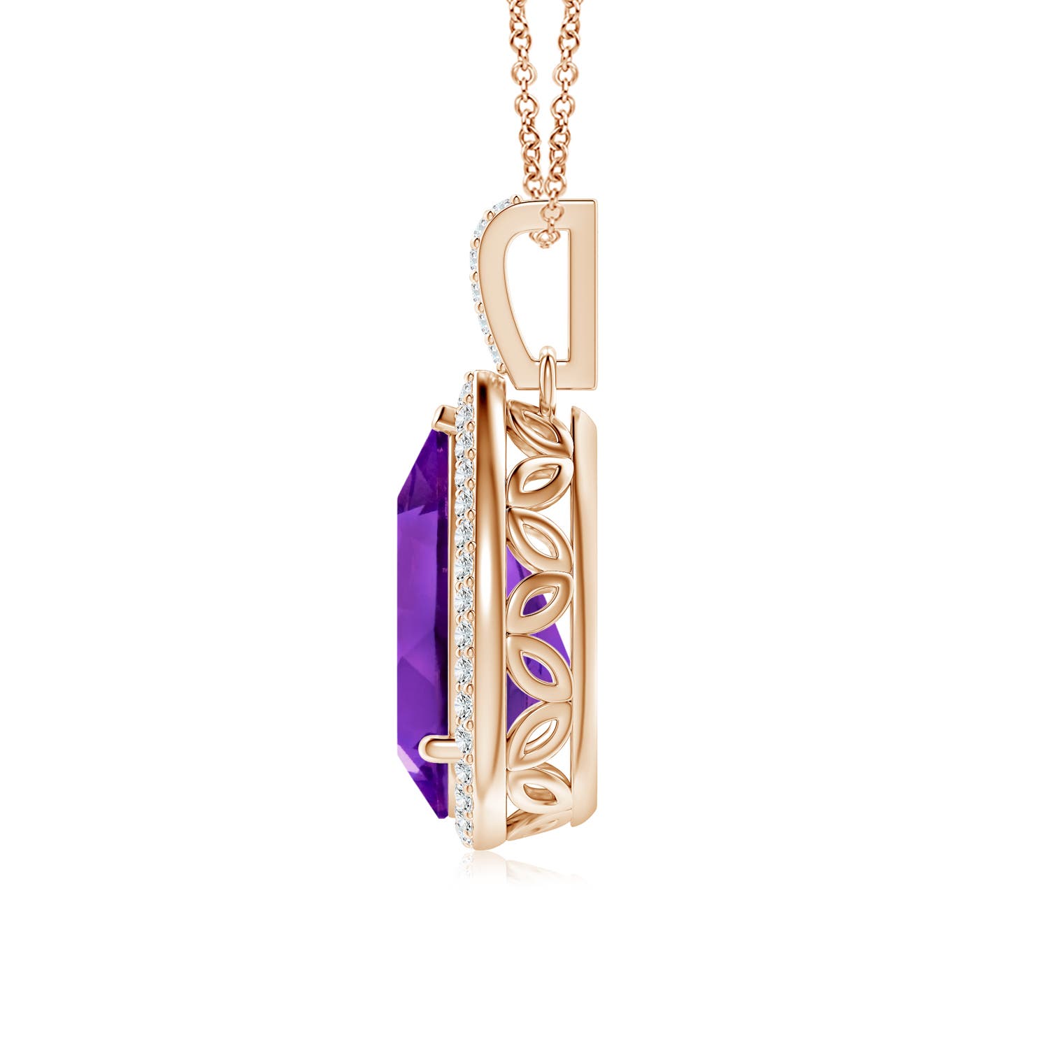 AAAA - Amethyst / 2.93 CT / 14 KT Rose Gold