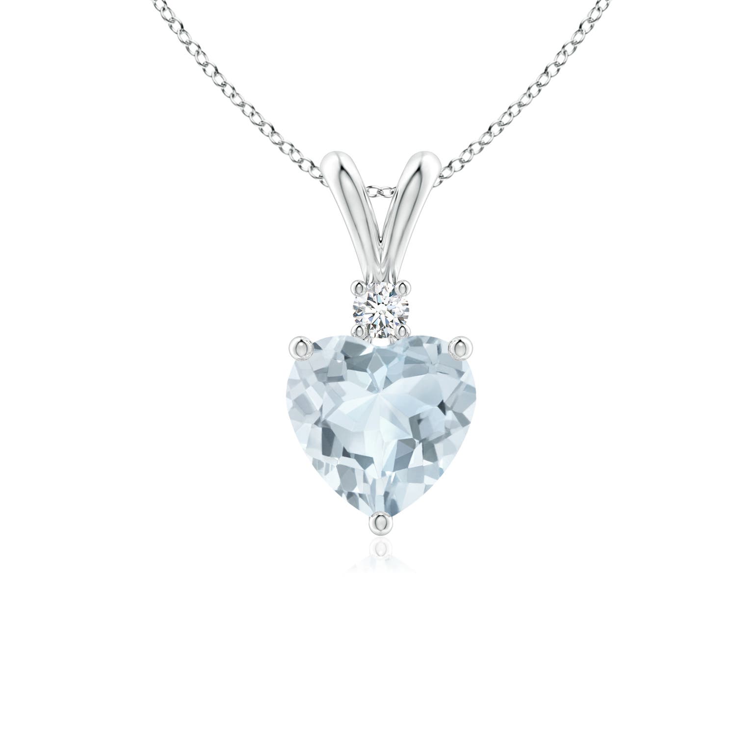 A - Aquamarine / 0.74 CT / 14 KT White Gold