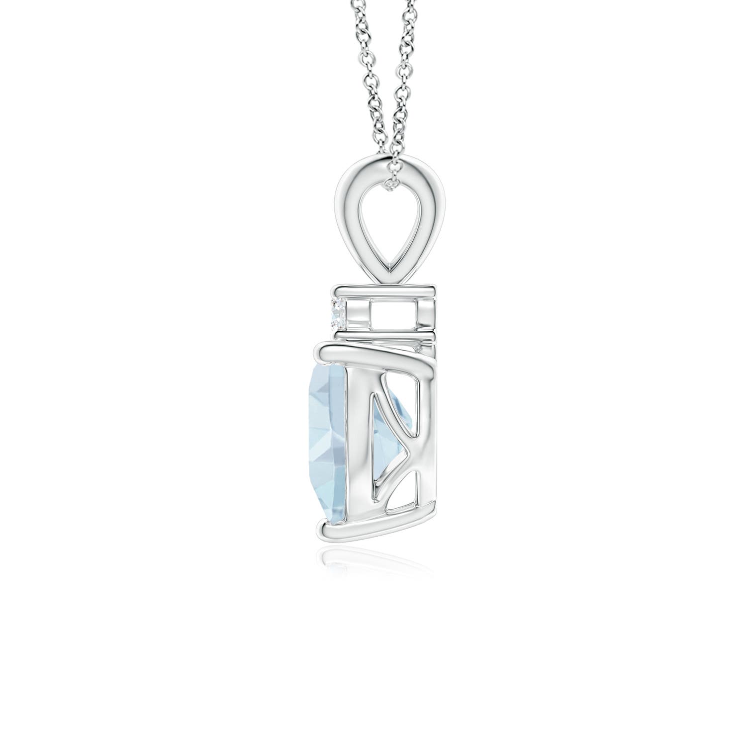 A - Aquamarine / 0.74 CT / 14 KT White Gold