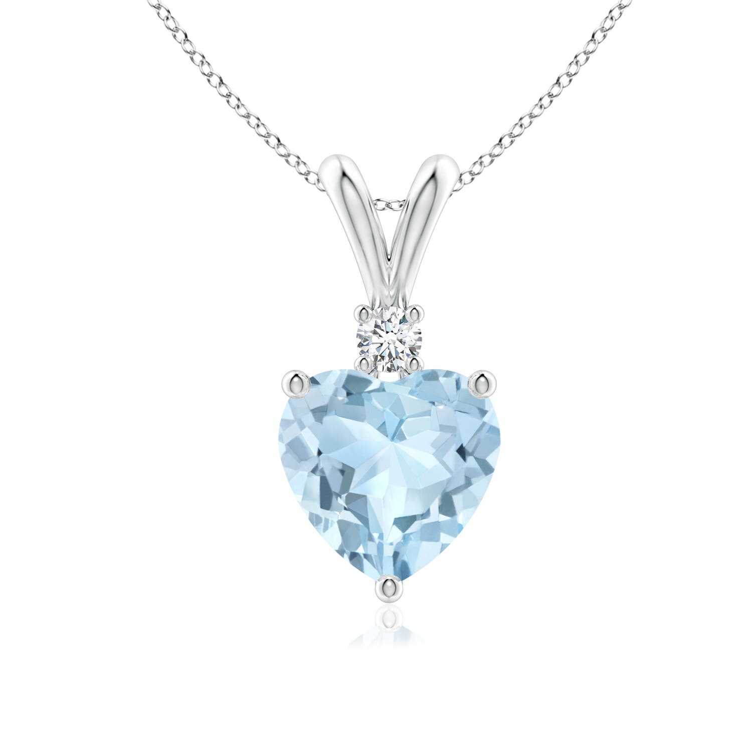 AA - Aquamarine / 0.94 CT / 14 KT White Gold