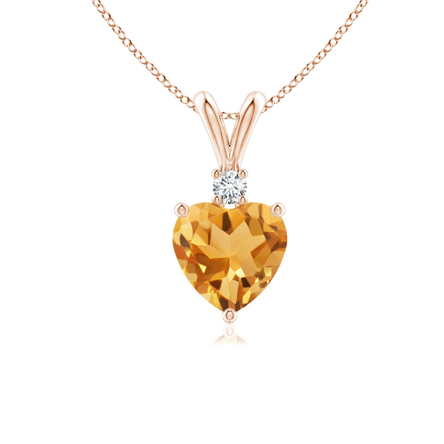 A - Citrine / 0.74 CT / 14 KT Rose Gold