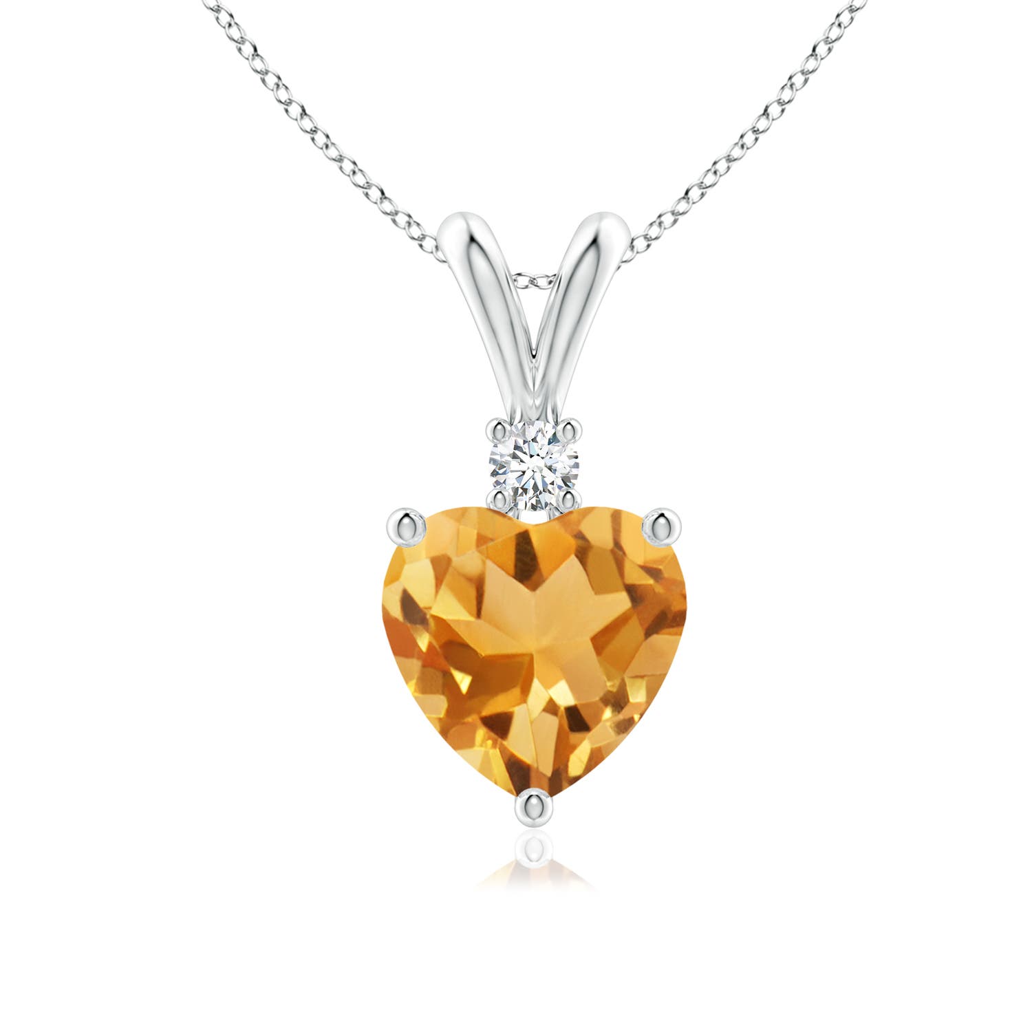 A - Citrine / 1.14 CT / 14 KT White Gold