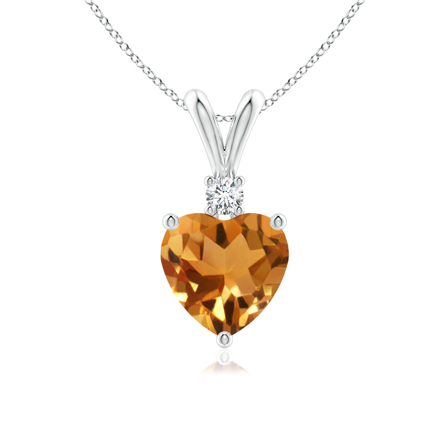 AA - Citrine / 1.14 CT / 14 KT White Gold