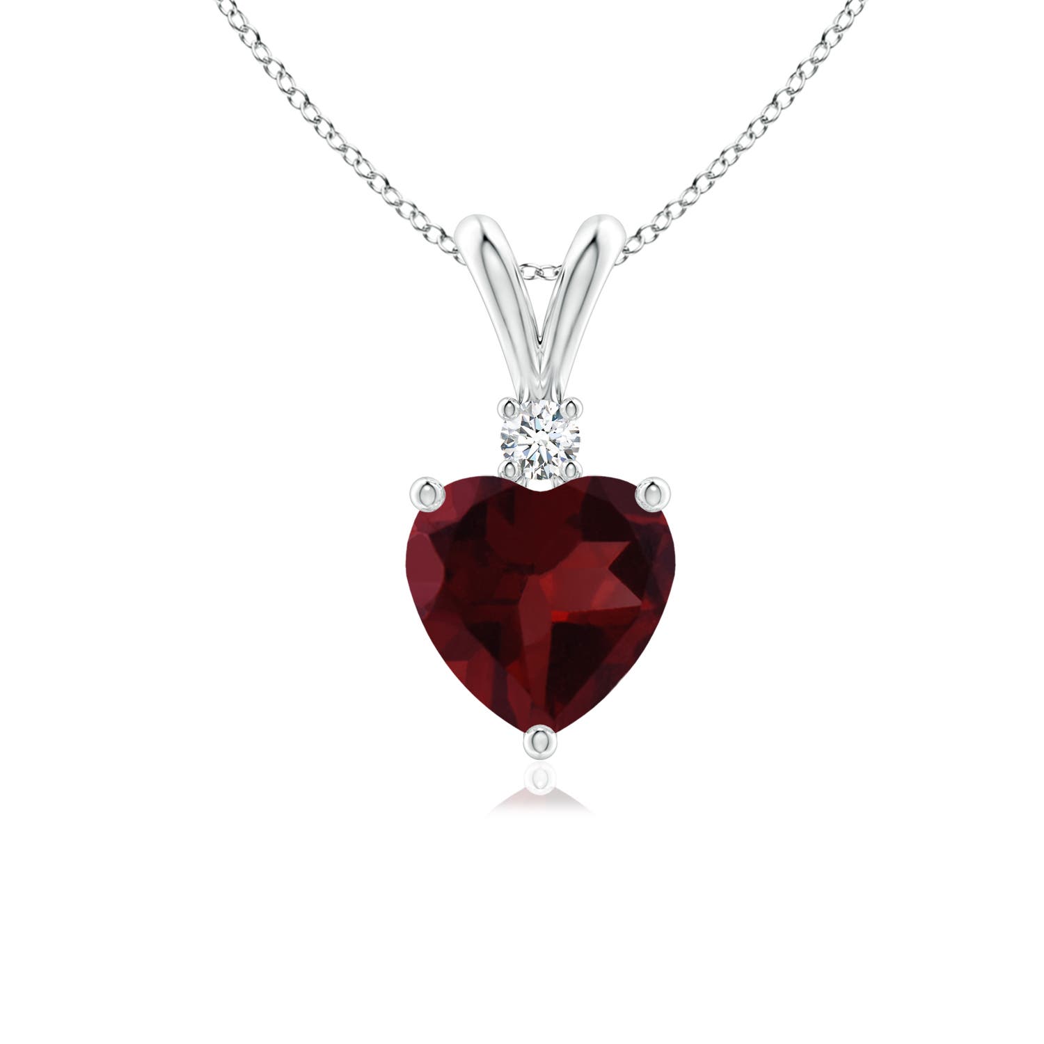 A - Garnet / 0.94 CT / 14 KT White Gold